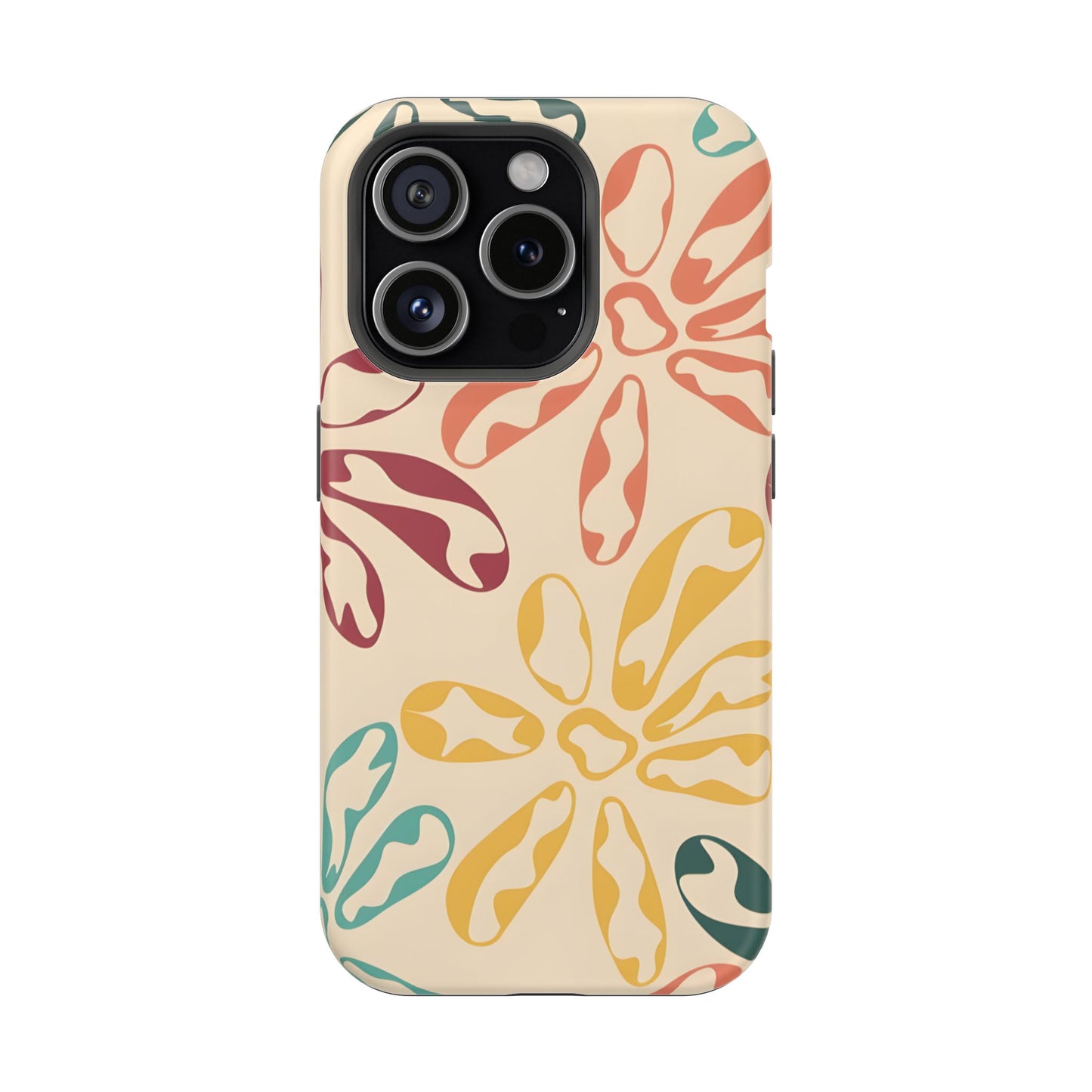 Retro Groovy Floral Phone Case – MagSafe Compatible for iPhone & Samsung Galaxy