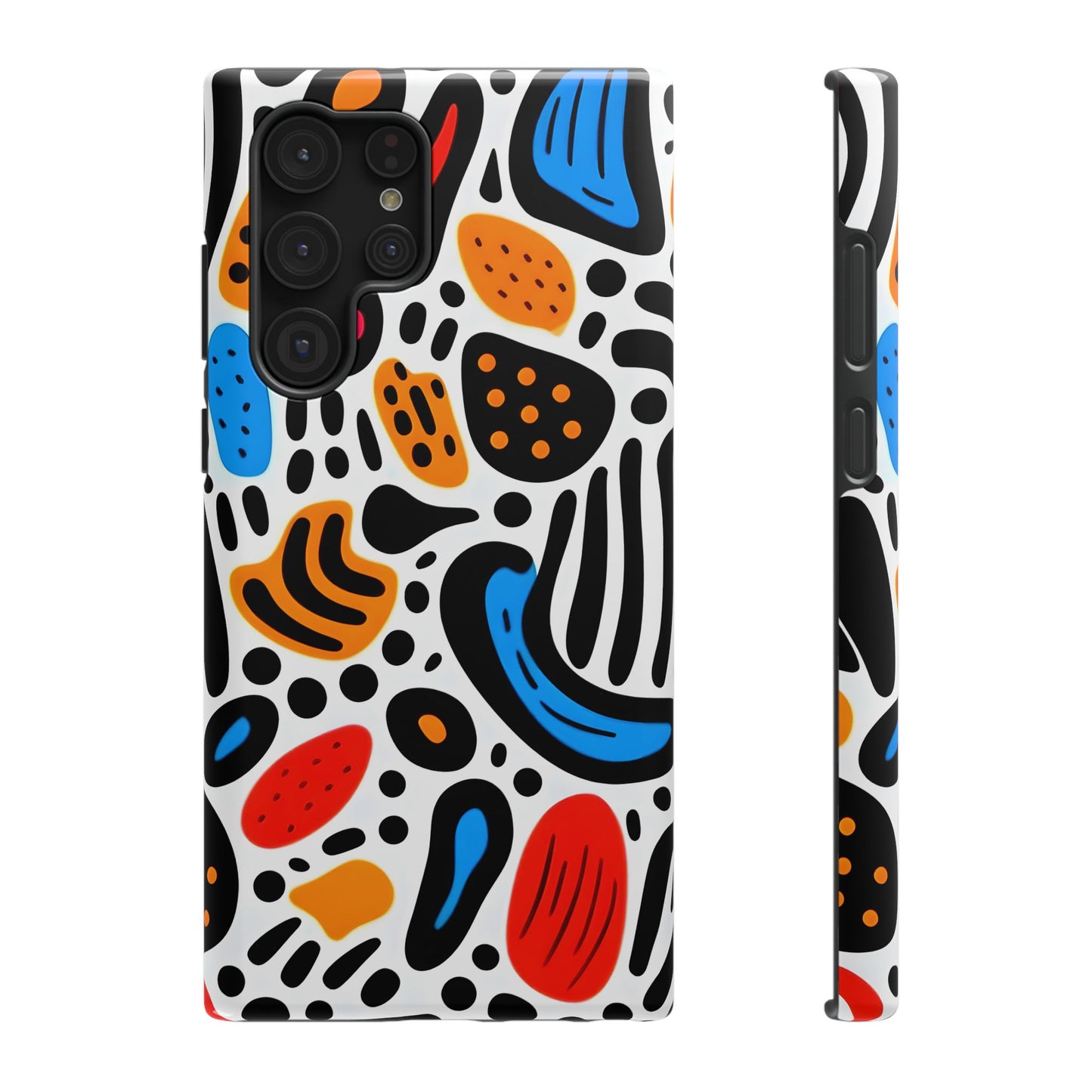 Colorful Abstract Doodle Phone Case – MagSafe Compatible for iPhone & Samsung Galaxy