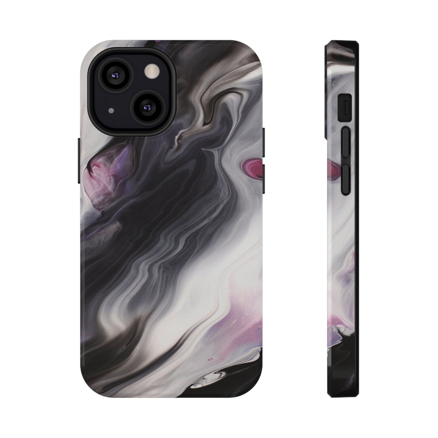 Galaxy Smoke Noir Marble Phone Case – MagSafe Compatible for iPhone & Samsung Galaxy