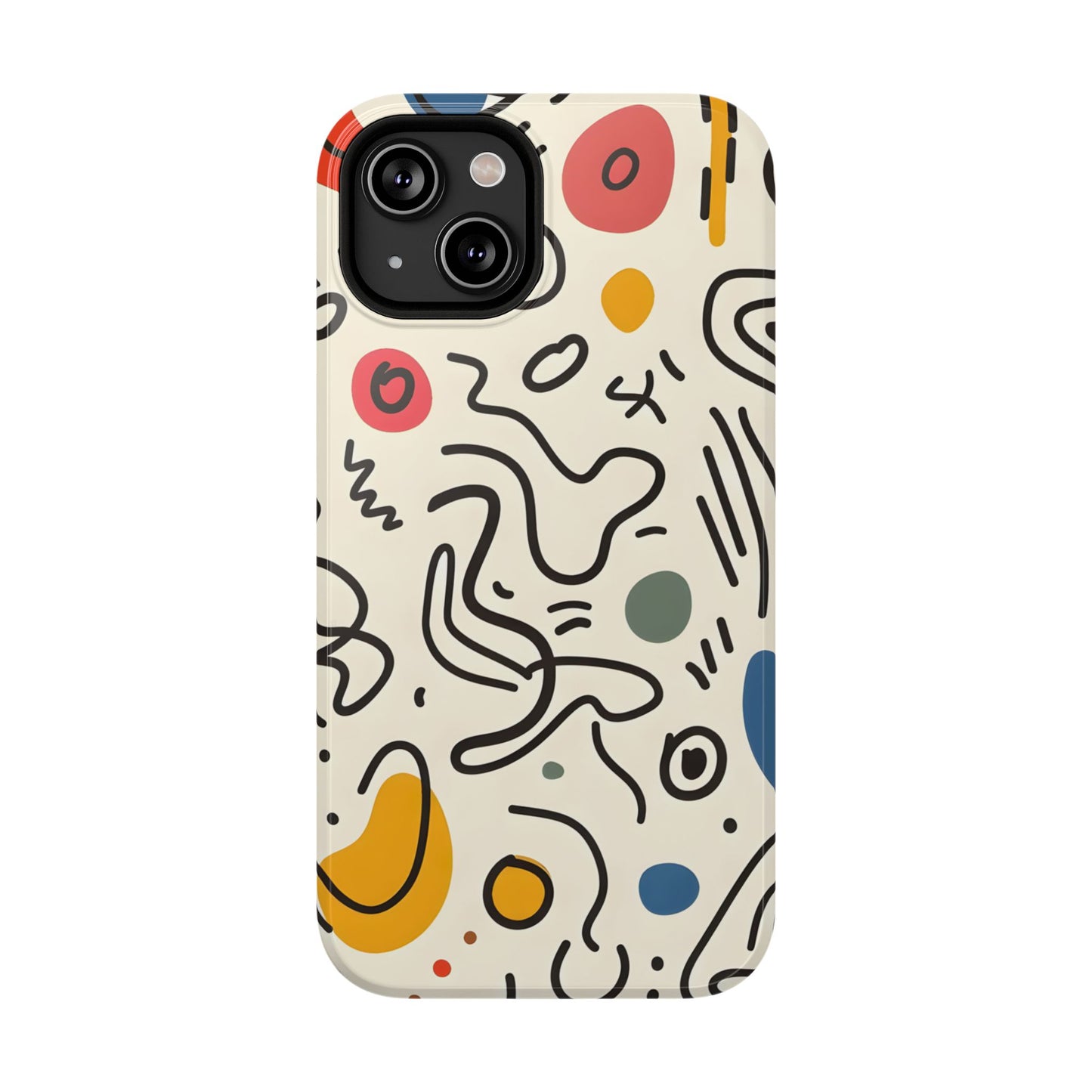 Abstract Doodle Art Phone Case – MagSafe Compatible for iPhone & Samsung Galaxy
