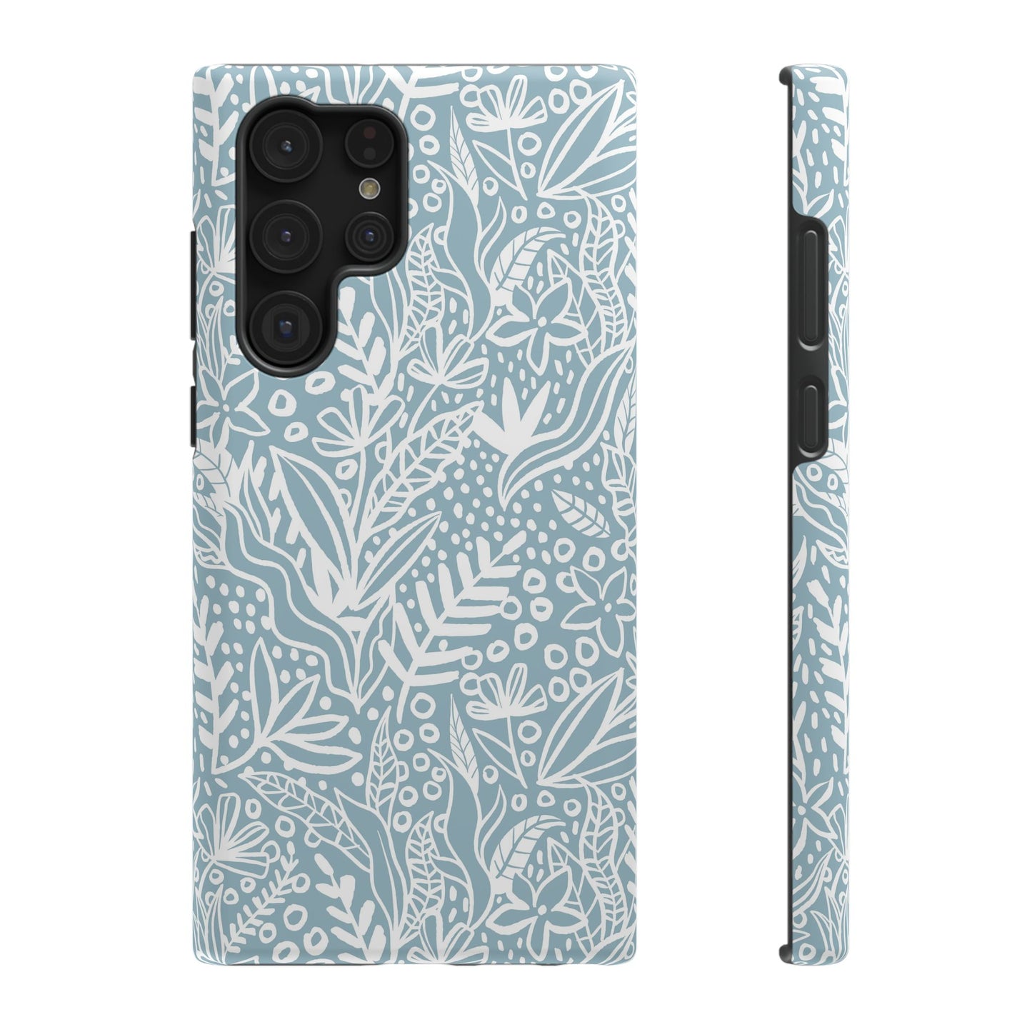 Boho Botanical Doodle Phone Case – MagSafe Compatible for iPhone & Samsung Galaxy