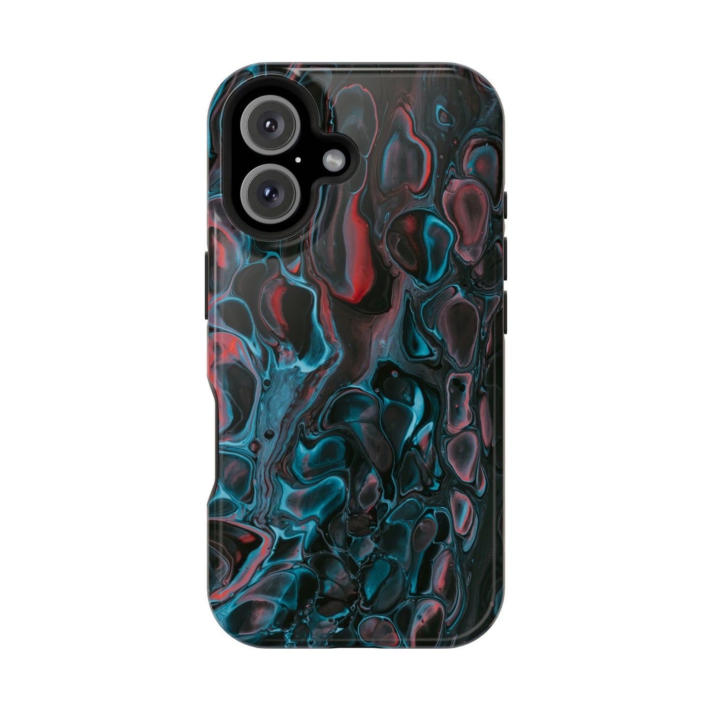 Dark Abyss Iridescent Texture Phone Case – MagSafe Compatible for iPhone & Samsung Galaxy