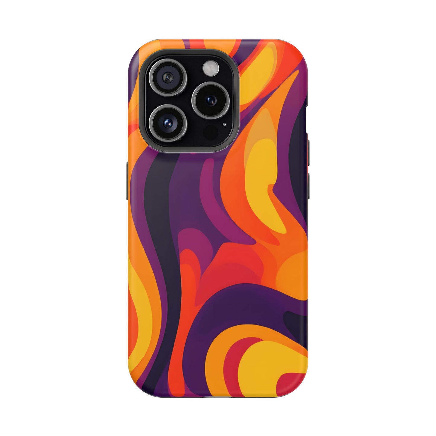 Fiery Abstract Swirls Phone Case – MagSafe Compatible for iPhone & Samsung Galaxy