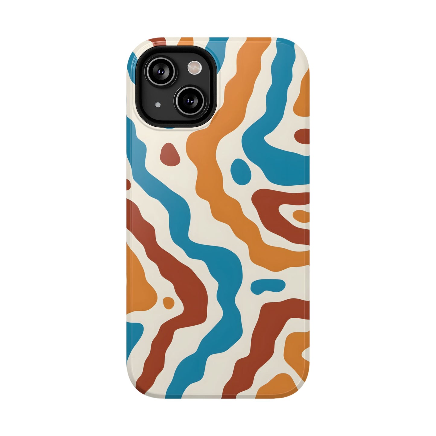 Abstract Retro Wave Phone Case – MagSafe Compatible for iPhone & Samsung Galaxy