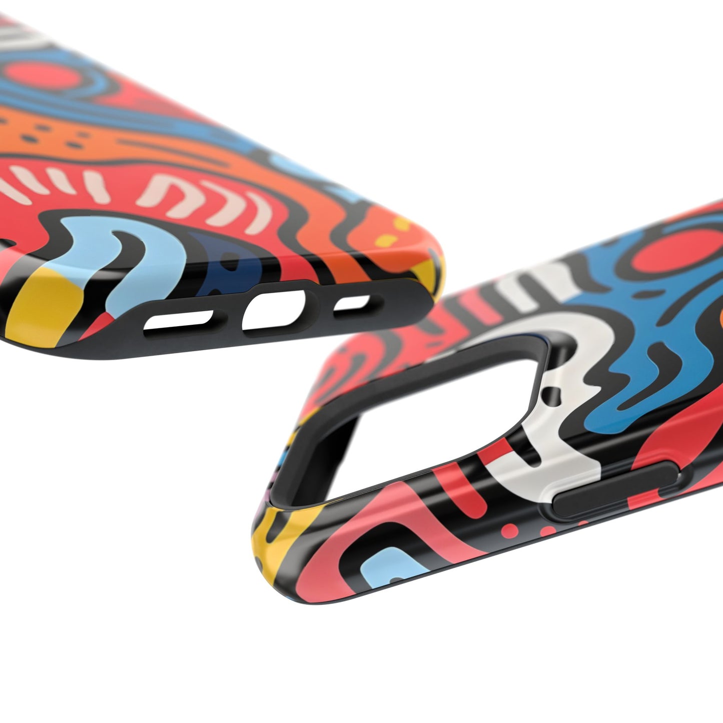 Bold Abstract Doodle Phone Case – MagSafe Compatible for iPhone & Samsung Galaxy