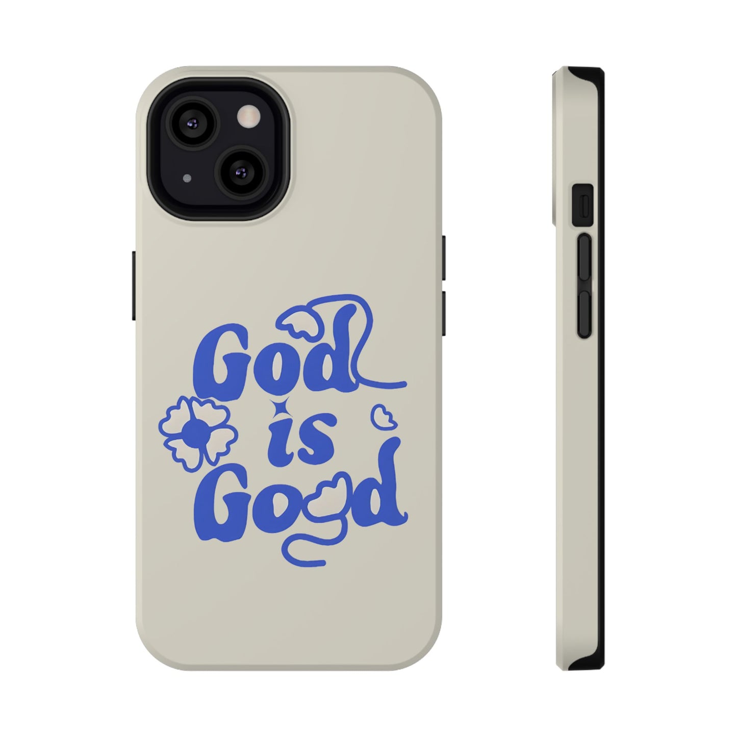 Floral Faith "God Is Good" Phone Case – MagSafe Compatible for iPhone & Samsung Galaxy