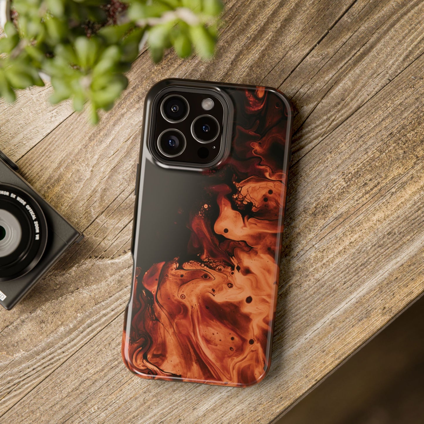 Molten Lava Abstract Art Phone Case – MagSafe Compatible for iPhone & Samsung Galaxy