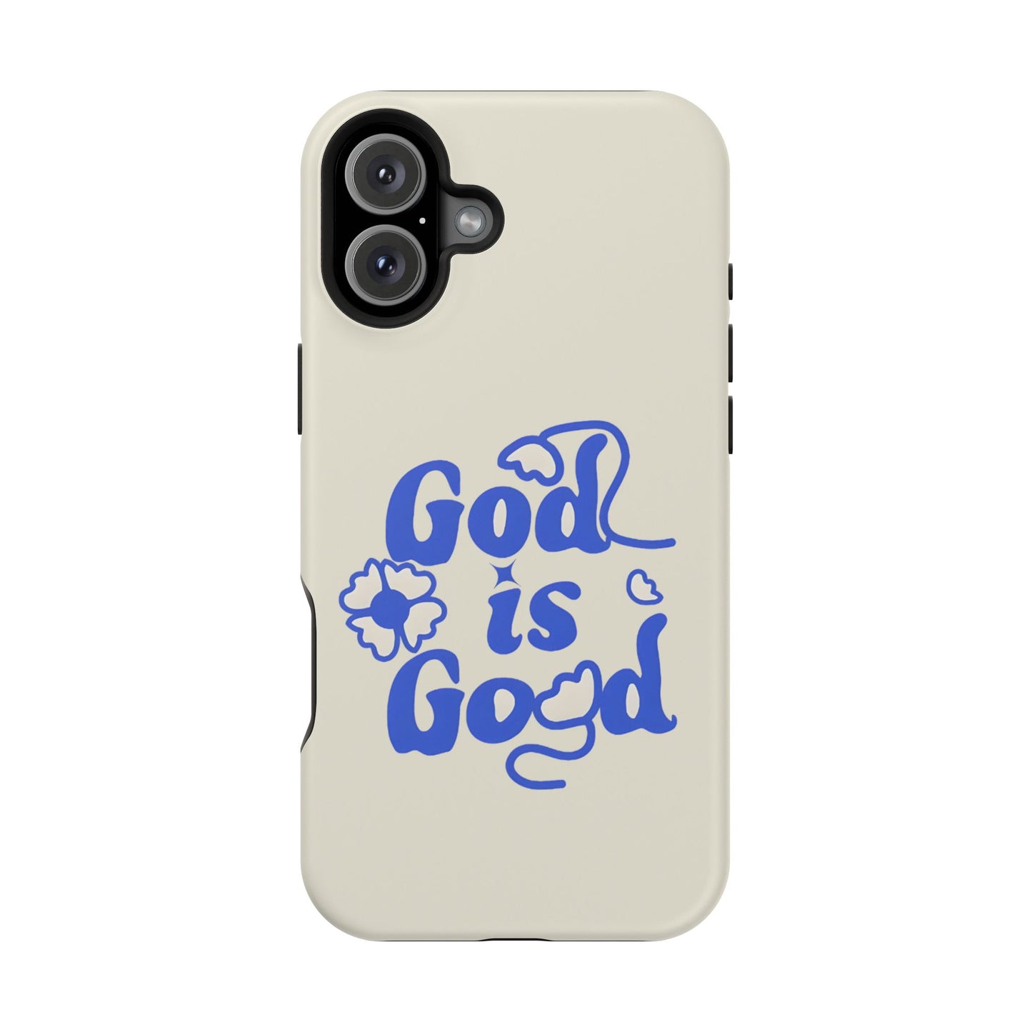 Floral Faith "God Is Good" Phone Case – MagSafe Compatible for iPhone & Samsung Galaxy