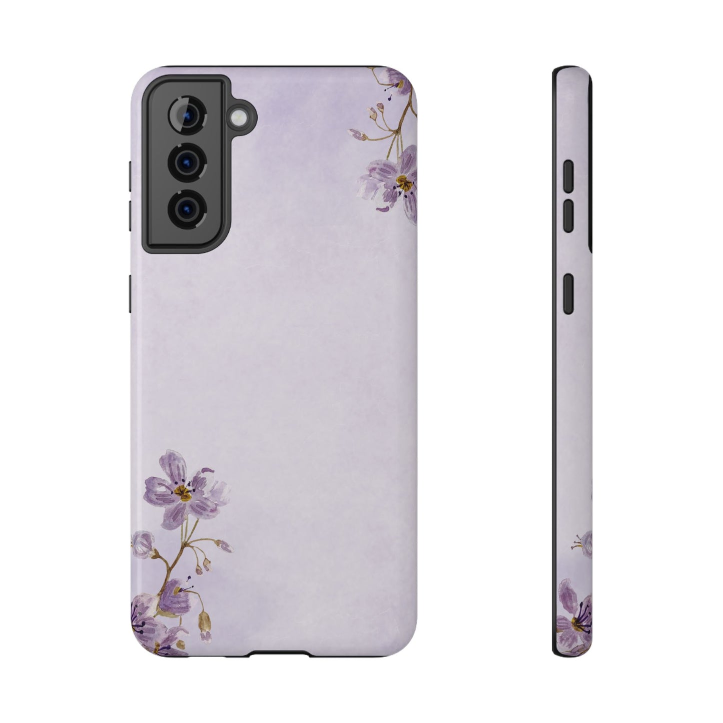 Lavender Blossom Minimal Floral Phone Case – MagSafe Compatible for iPhone & Samsung Galaxy