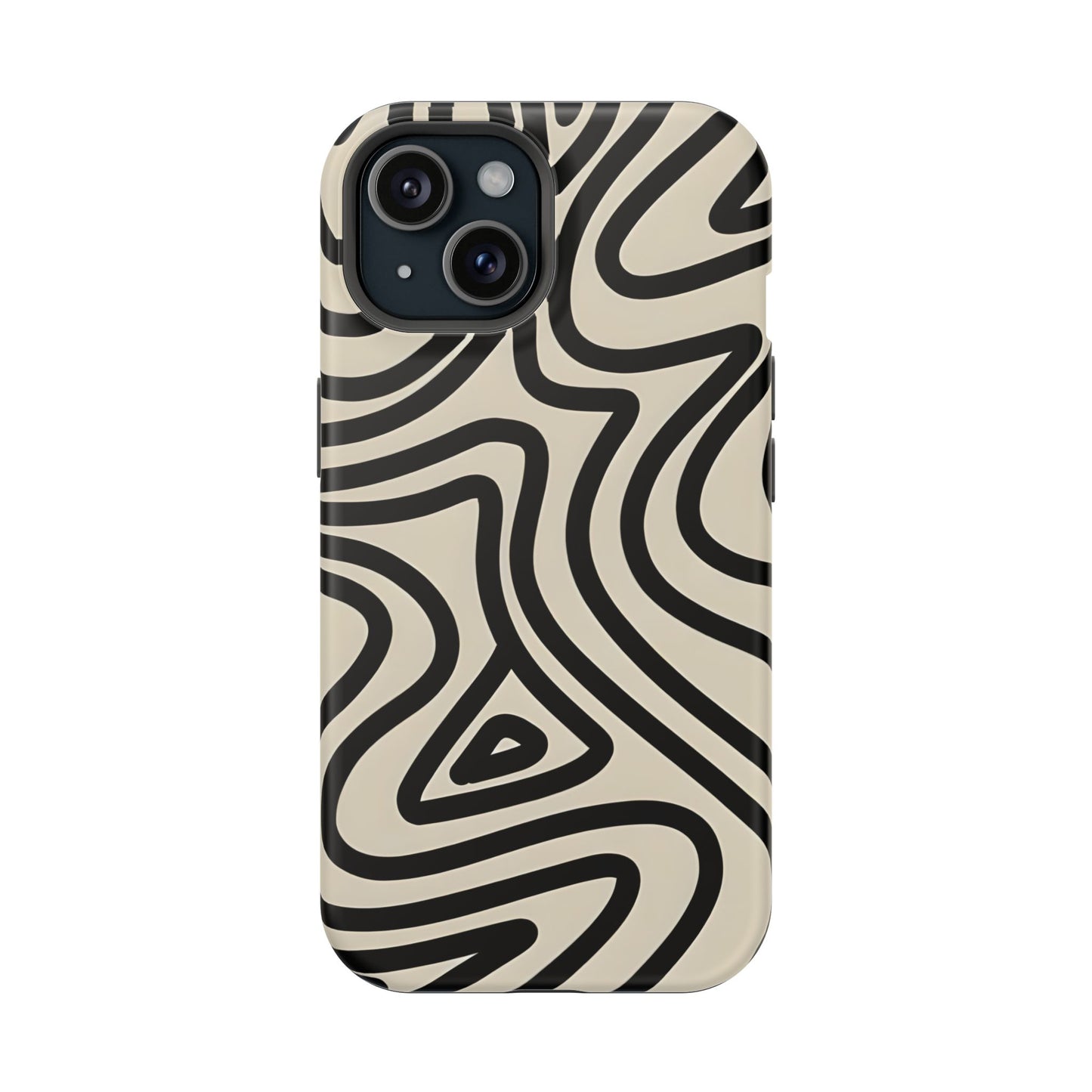 Abstract Maze Line Art Phone Case – MagSafe Compatible for iPhone & Samsung Galaxy