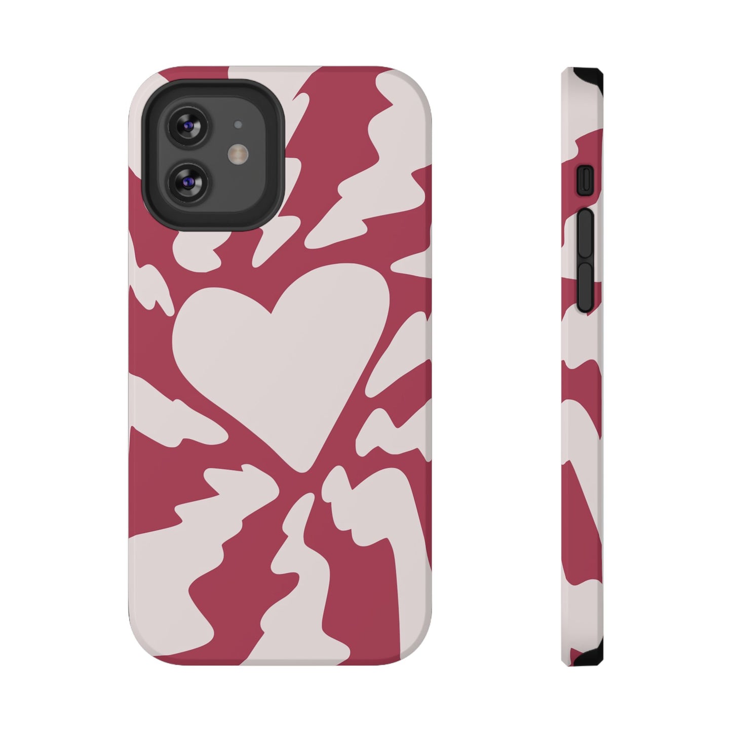 Bold Heartburst Abstract Phone Case – MagSafe Compatible for iPhone & Samsung Galaxy