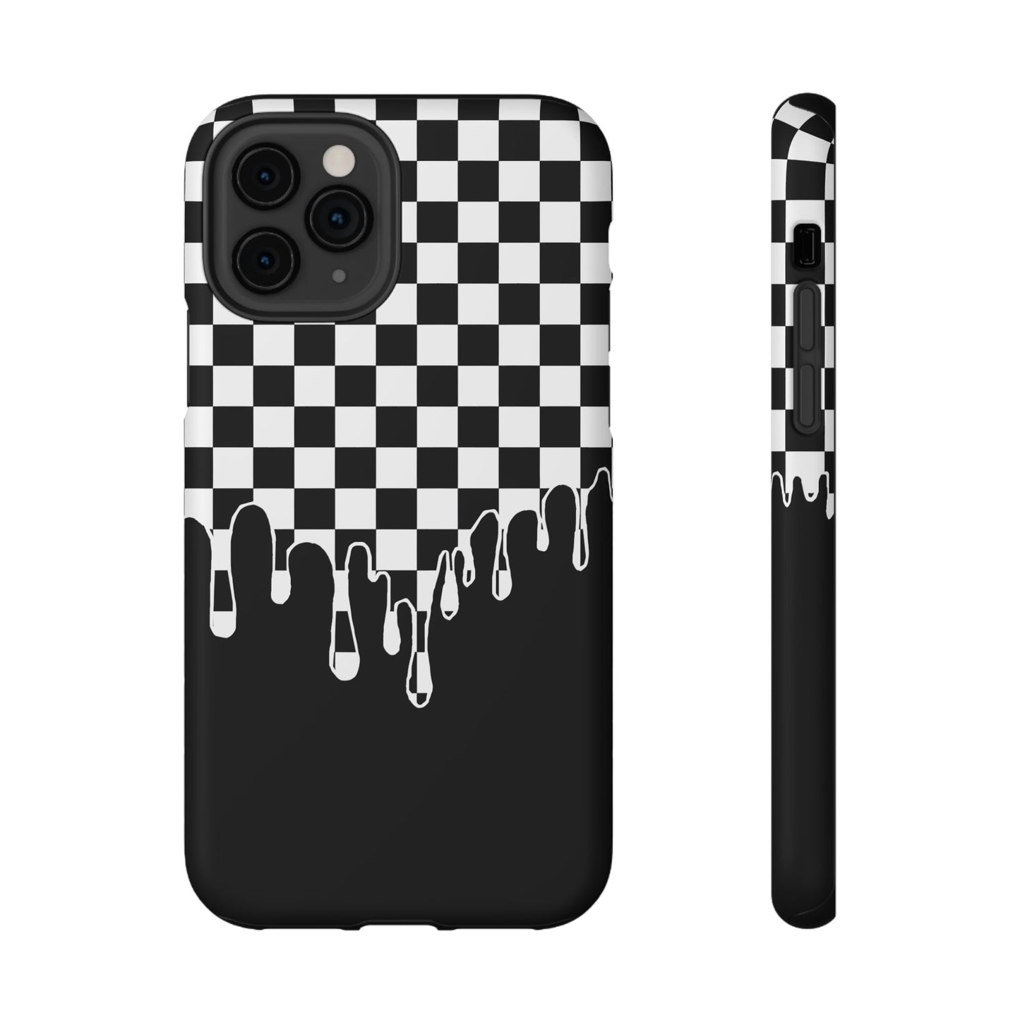 Dripping Checkerboard Phone Case – MagSafe Compatible for iPhone & Samsung Galaxy