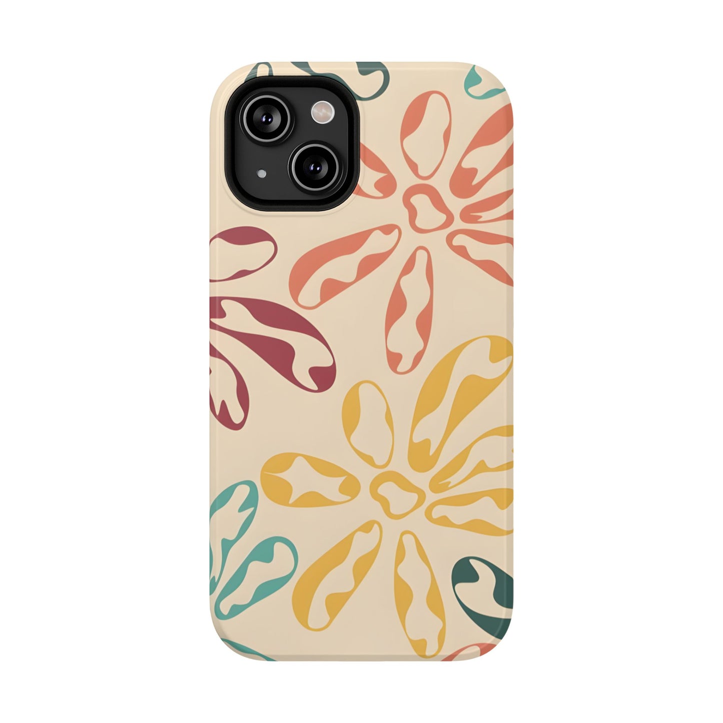 Retro Groovy Floral Phone Case – MagSafe Compatible for iPhone & Samsung Galaxy