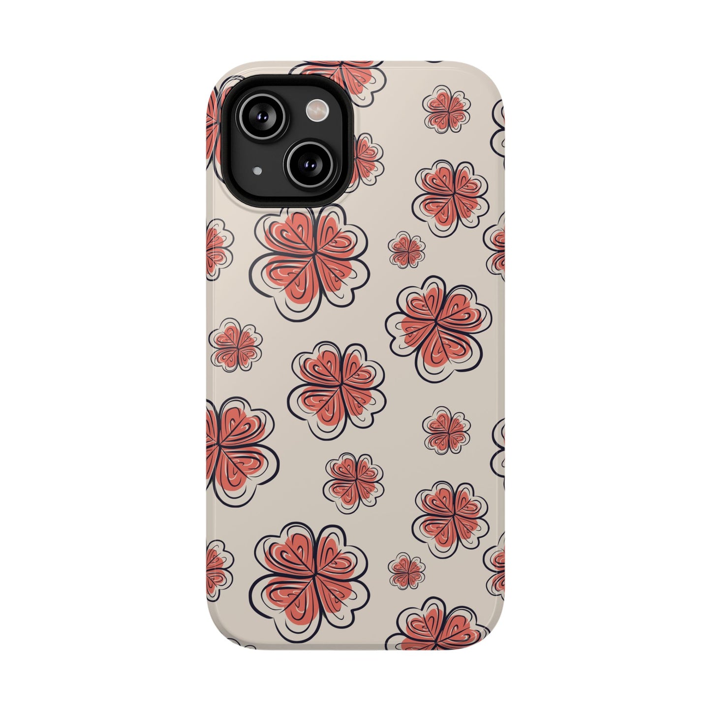 Whimsical Clover Bloom Phone Case – MagSafe Compatible for iPhone & Samsung Galaxy
