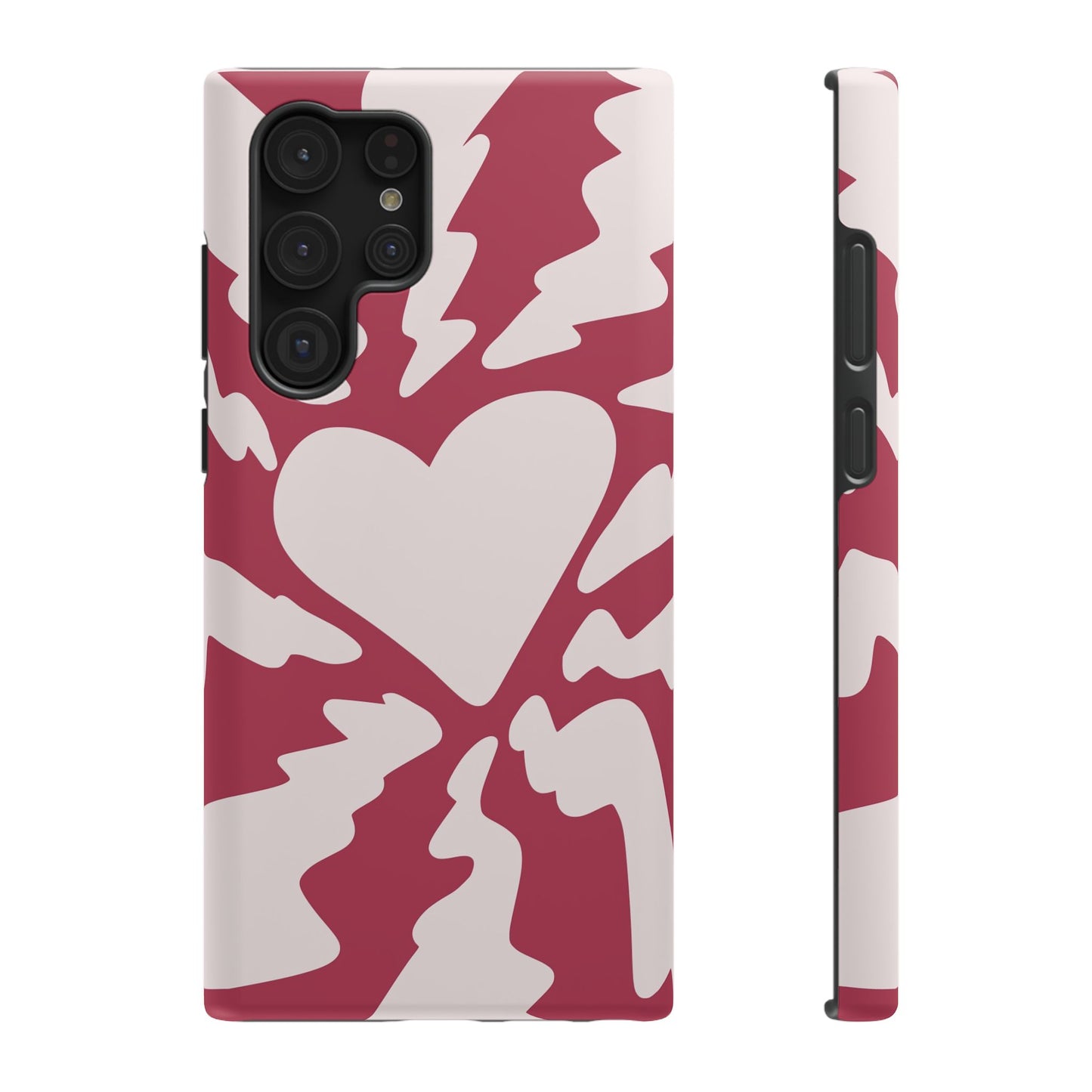 Bold Heartburst Abstract Phone Case – MagSafe Compatible for iPhone & Samsung Galaxy