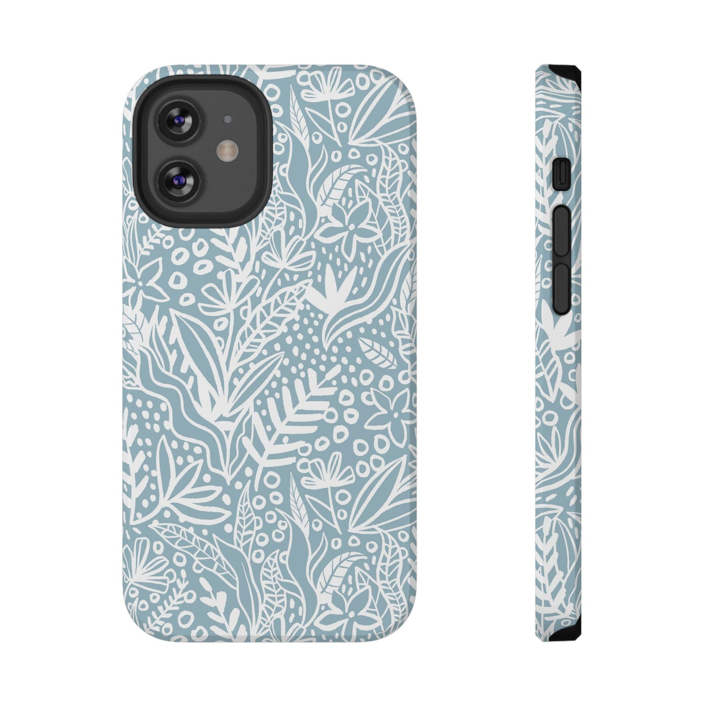 Boho Botanical Doodle Phone Case – MagSafe Compatible for iPhone & Samsung Galaxy