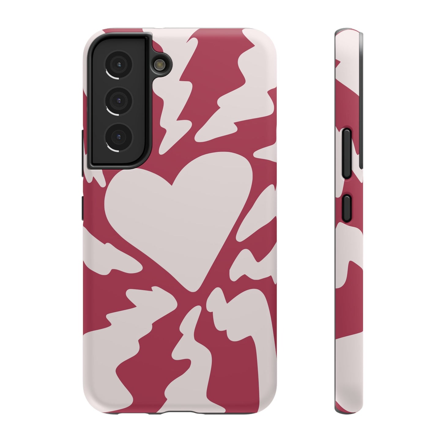 Bold Heartburst Abstract Phone Case – MagSafe Compatible for iPhone & Samsung Galaxy