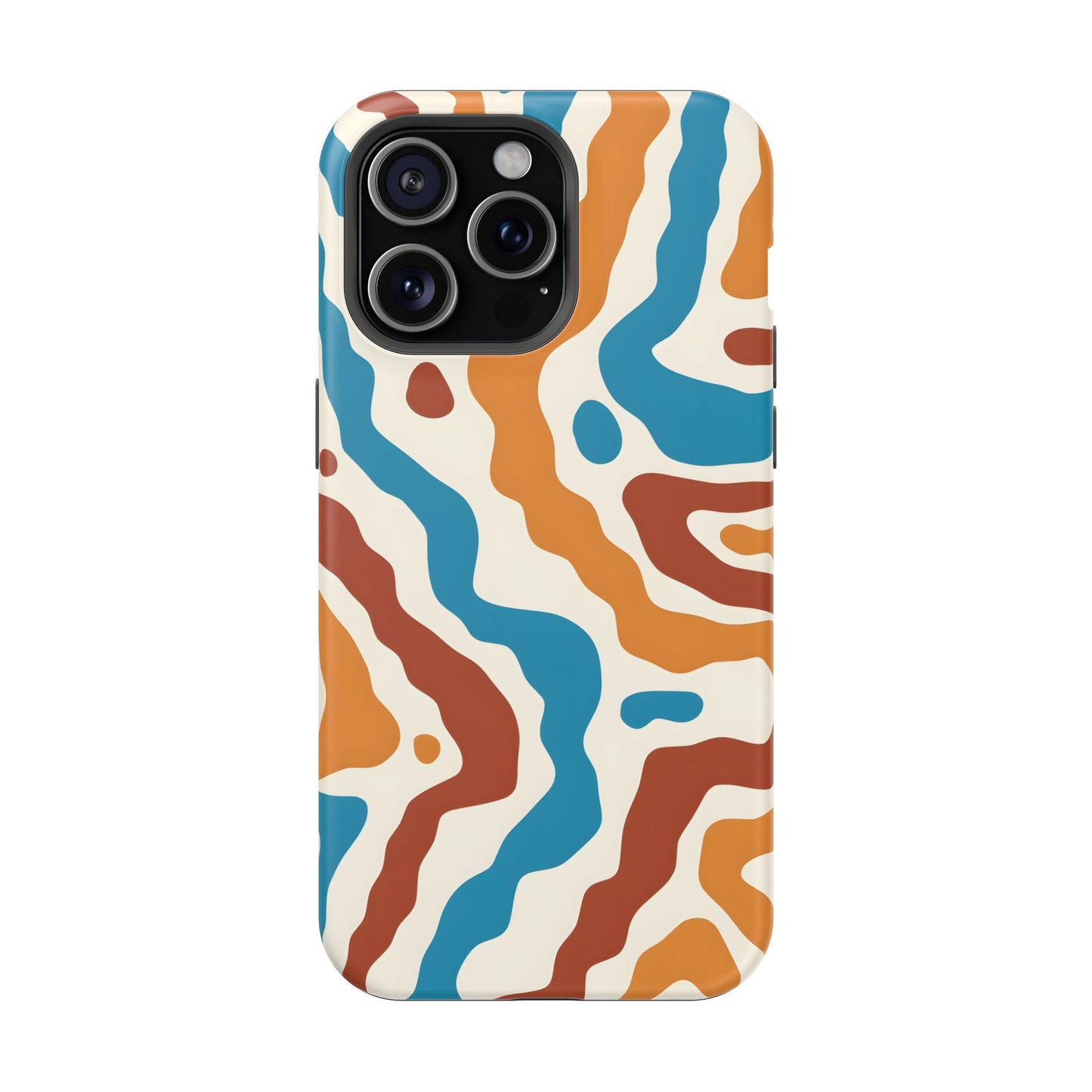 Abstract Retro Wave Phone Case – MagSafe Compatible for iPhone & Samsung Galaxy