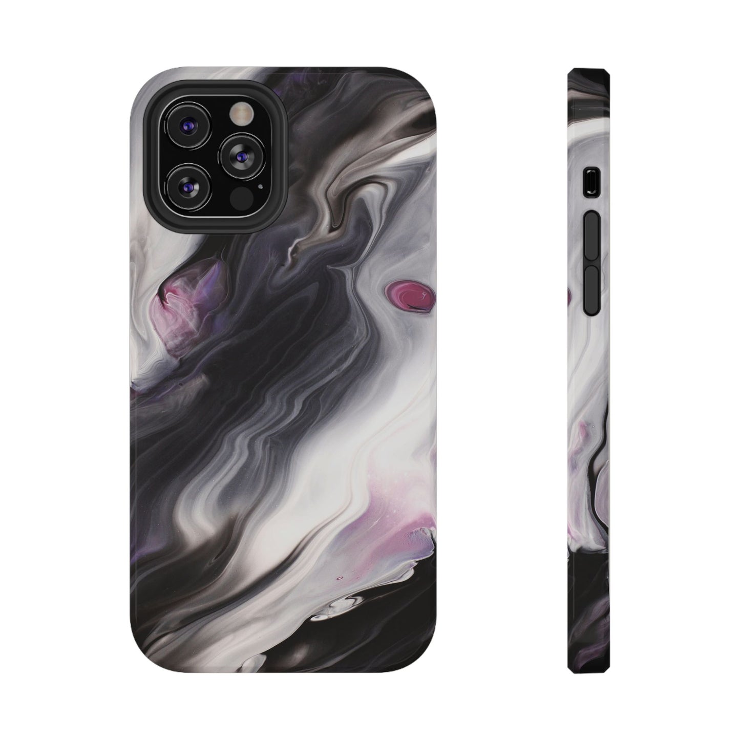 Galaxy Smoke Noir Marble Phone Case – MagSafe Compatible for iPhone & Samsung Galaxy