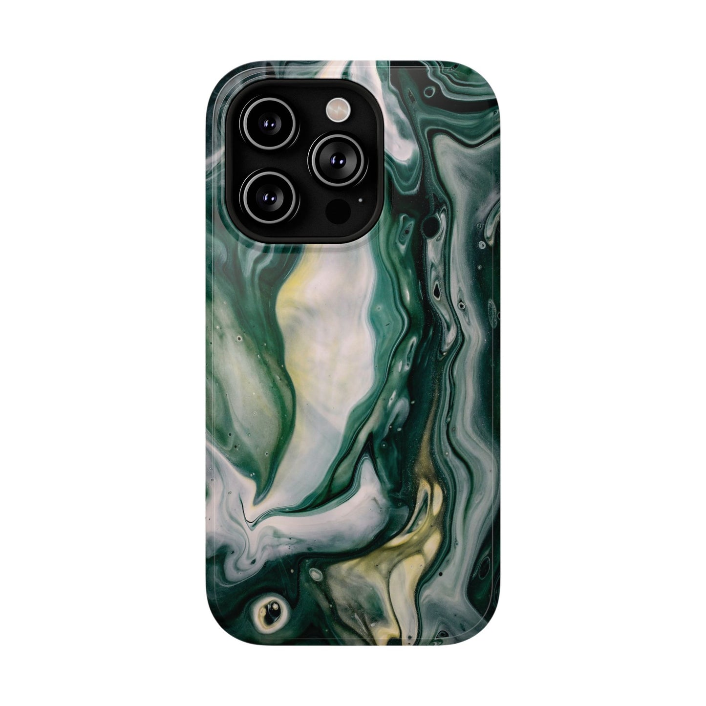 Mystic Forest Marble Swirl Phone Case – MagSafe Compatible for iPhone & Samsung Galaxy