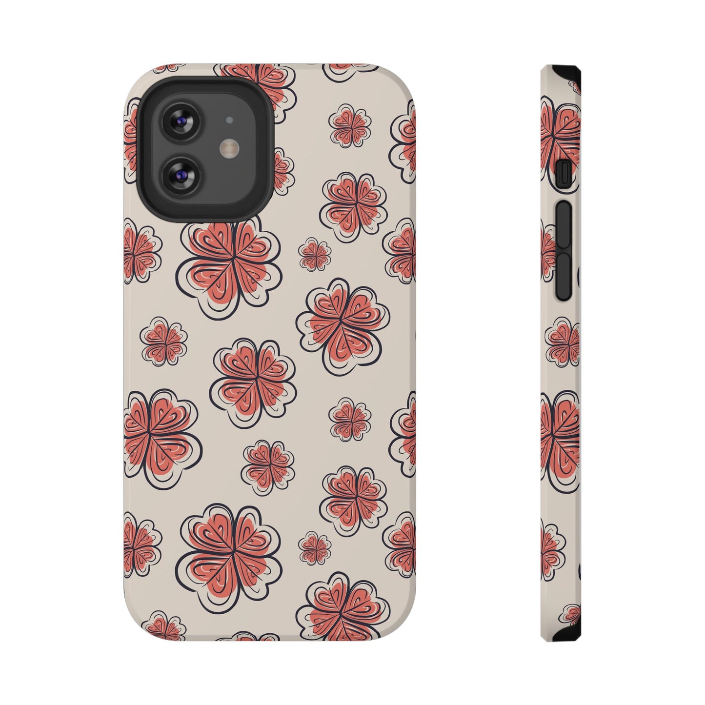 Whimsical Clover Bloom Phone Case – MagSafe Compatible for iPhone & Samsung Galaxy
