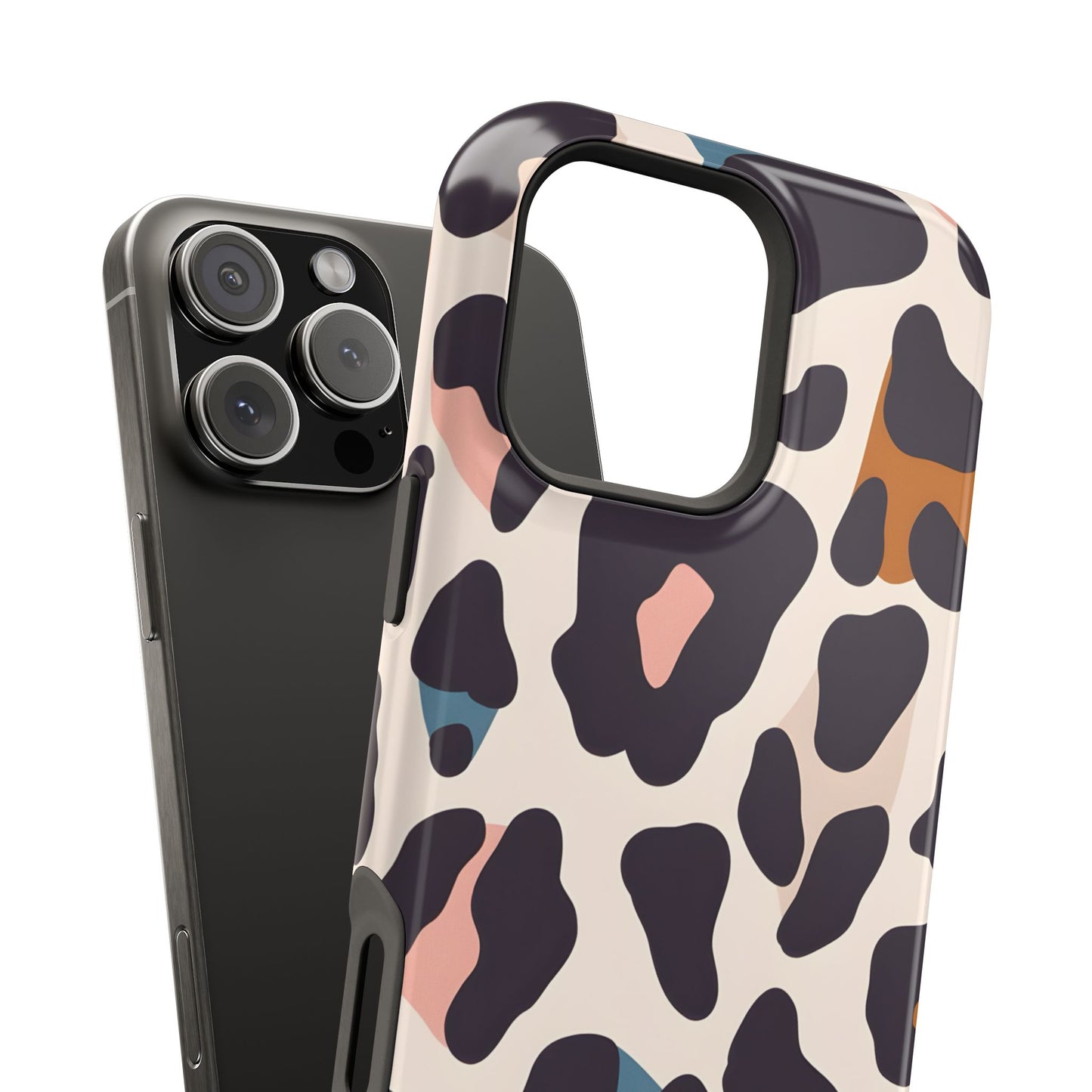 Modern Pastel Leopard Print Phone Case – MagSafe Compatible for iPhone & Samsung Galaxy