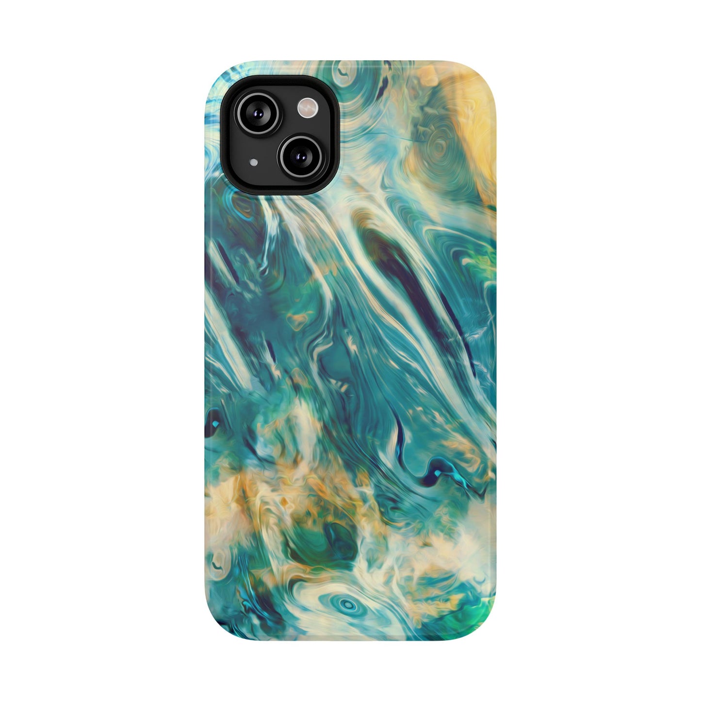 Oceanic Flow Abstract Phone Case – MagSafe Compatible for iPhone & Samsung Galaxy