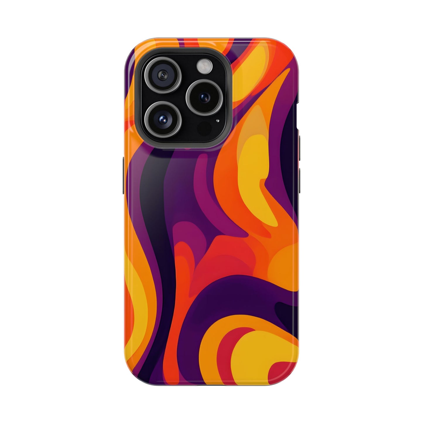 Fiery Abstract Swirls Phone Case – MagSafe Compatible for iPhone & Samsung Galaxy