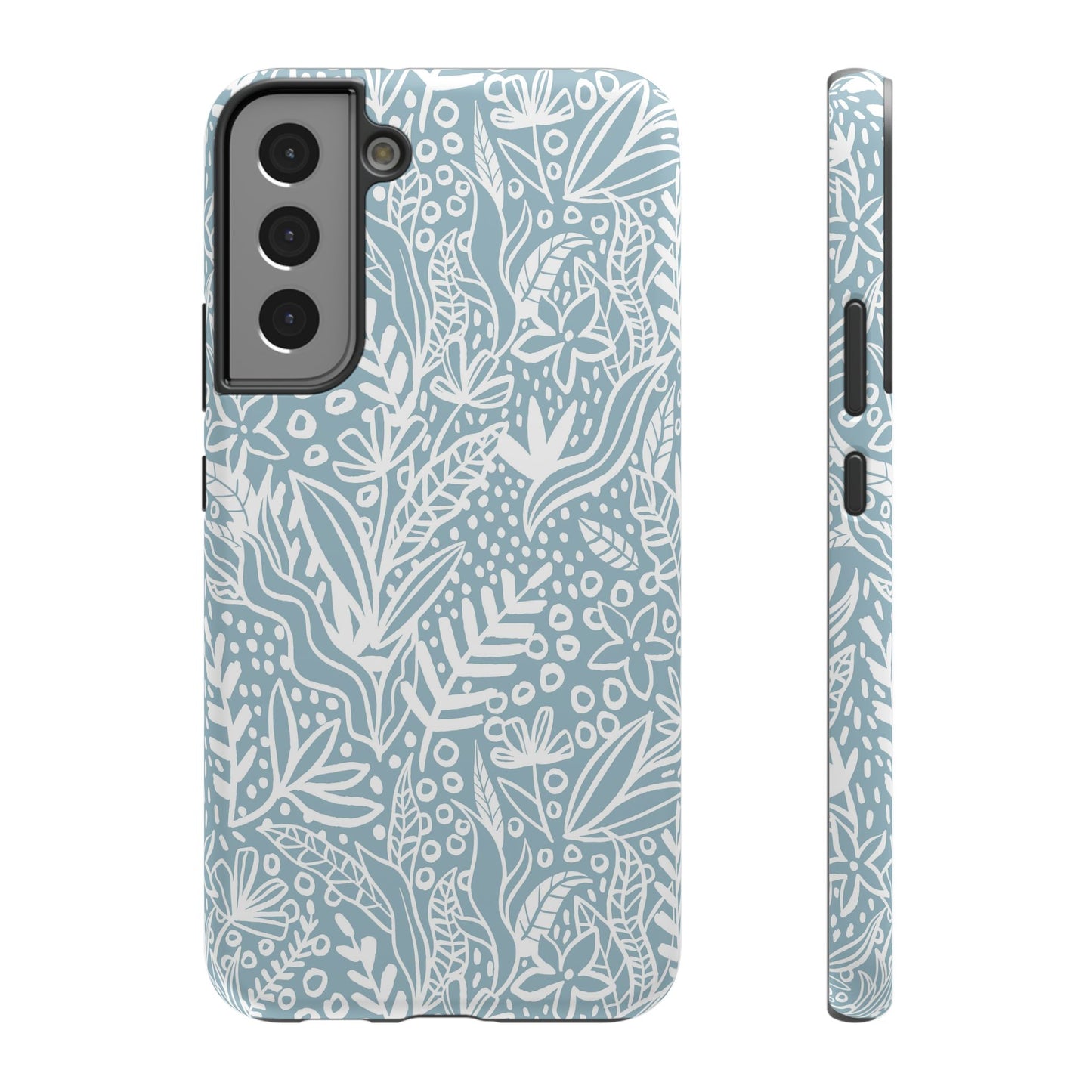 Boho Botanical Doodle Phone Case – MagSafe Compatible for iPhone & Samsung Galaxy