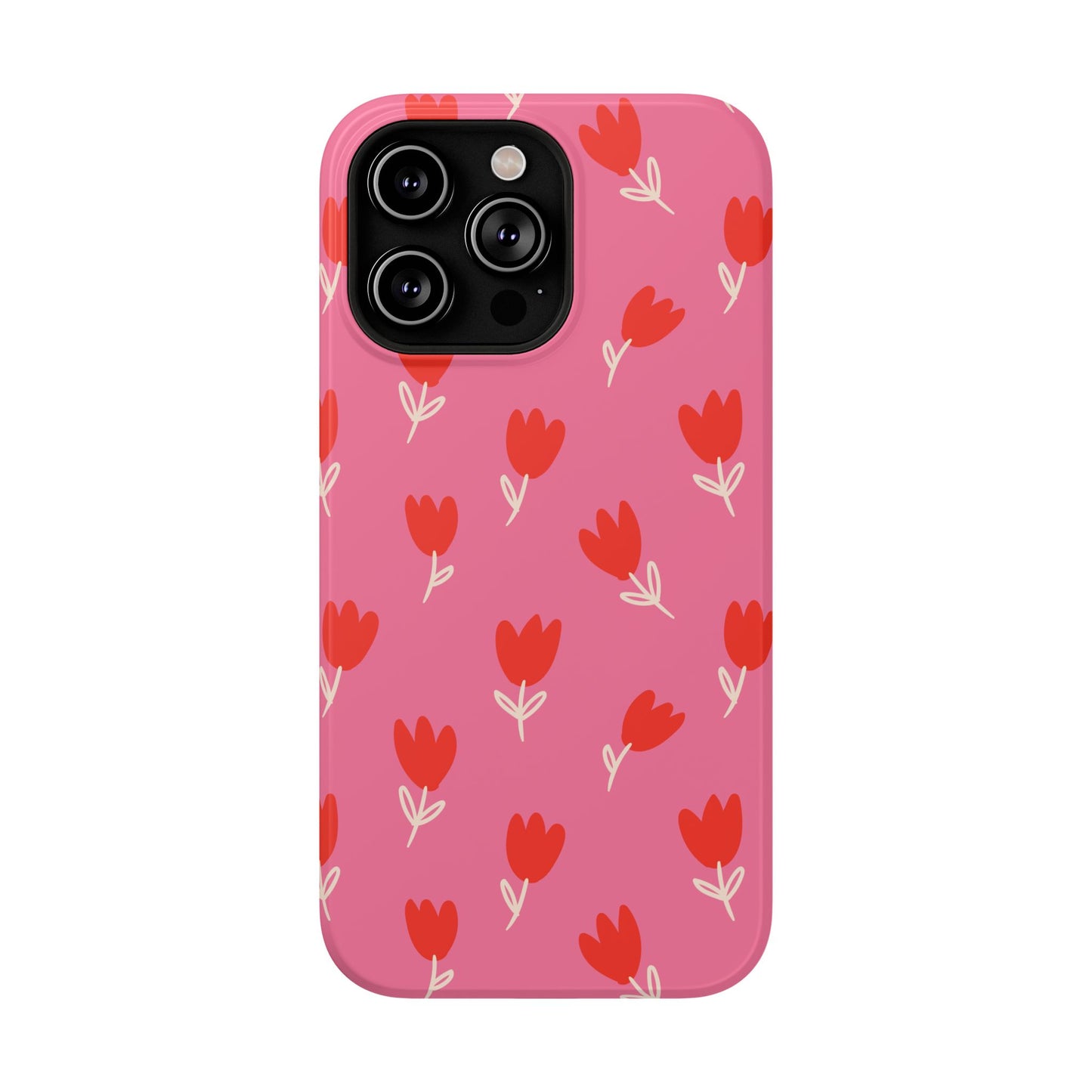 Red Tulip Bloom Phone Case – MagSafe Compatible for iPhone & Samsung Galaxy