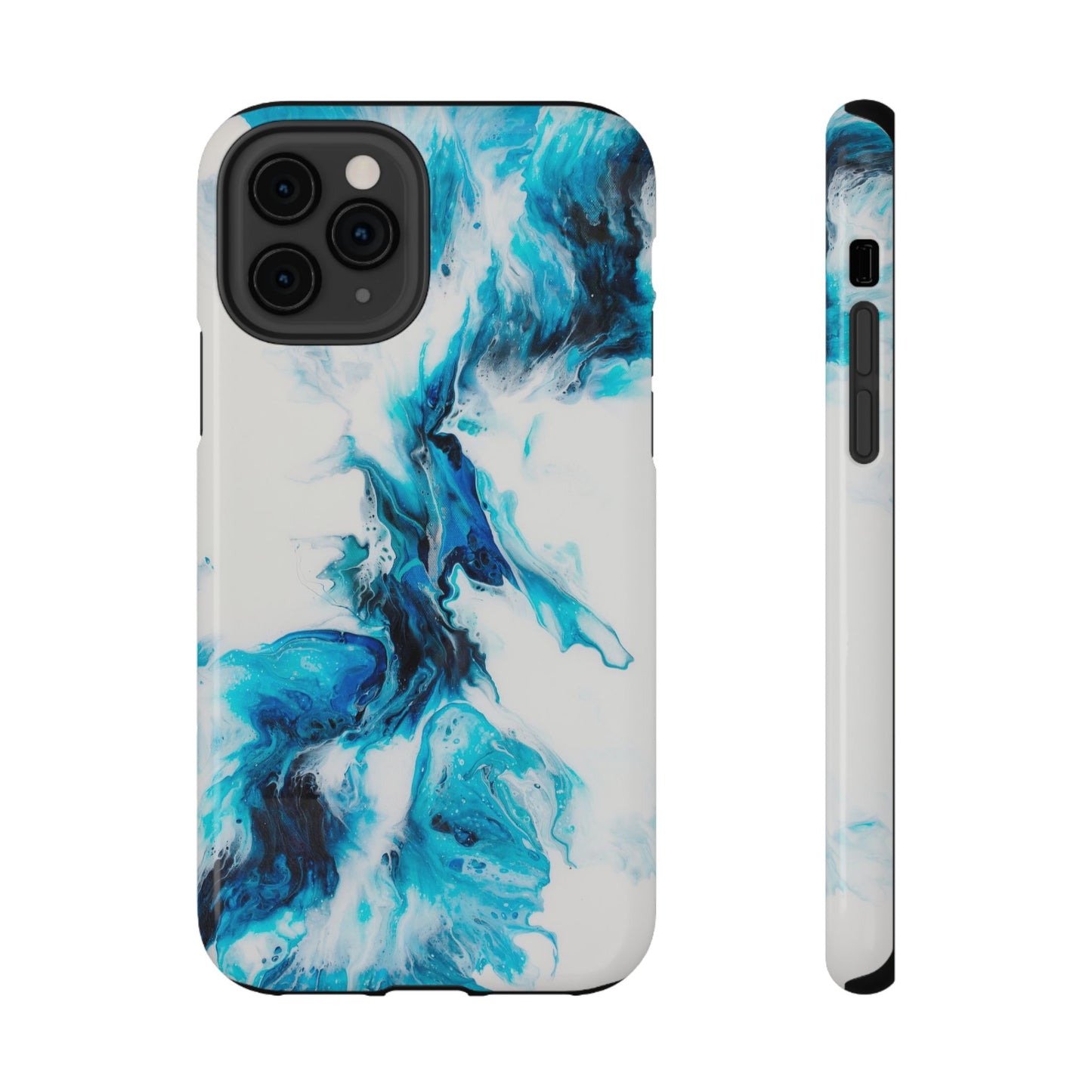 Electric Blue Splash Marble Phone Case – MagSafe Compatible for iPhone & Samsung Galaxy