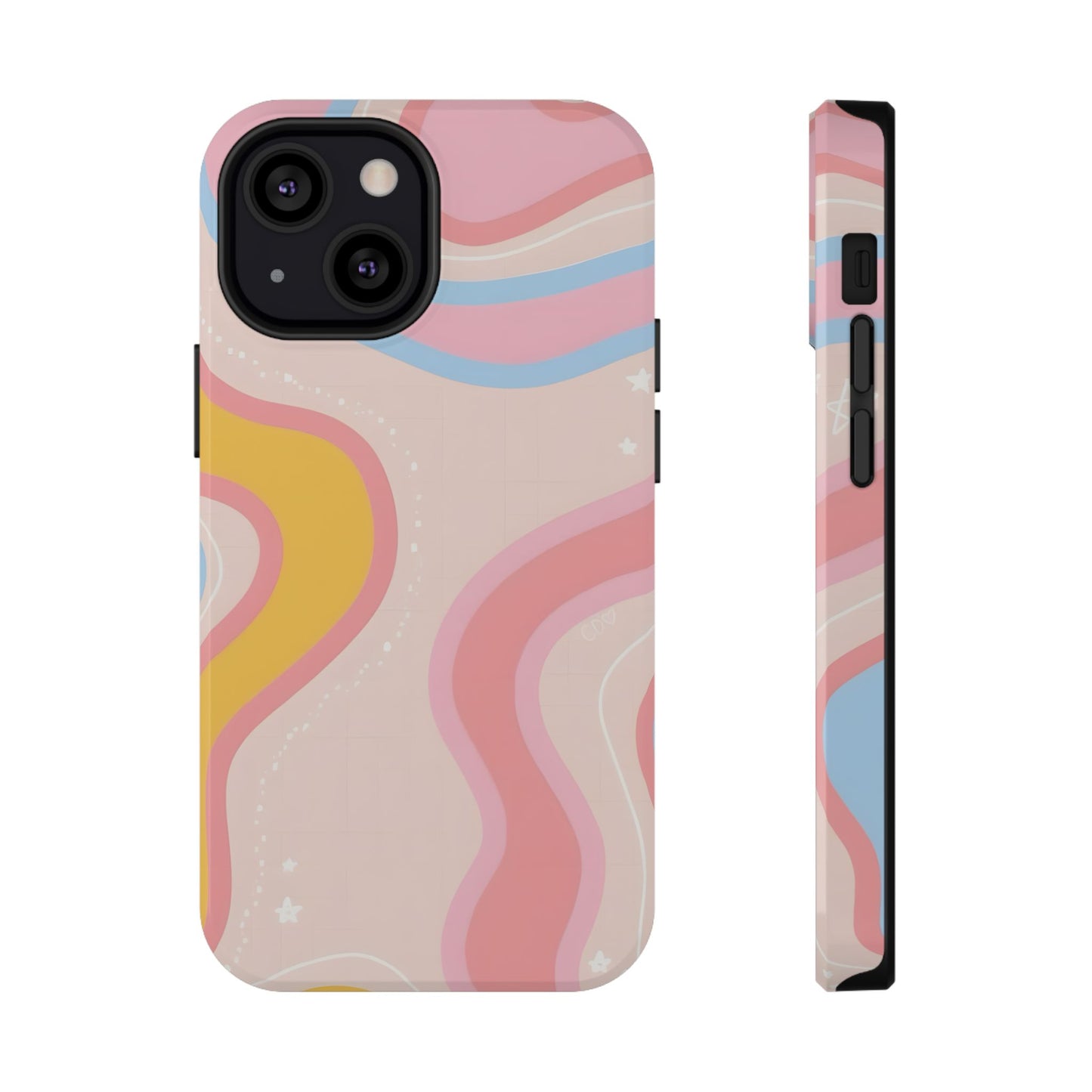 Pastel Dreamy Waves Phone Case – MagSafe Compatible for iPhone & Samsung Galaxy