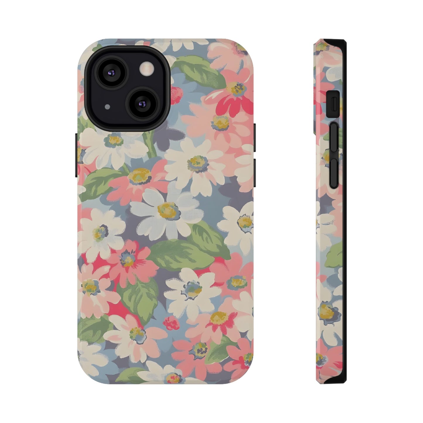 Vintage Floral Daisy Phone Case – MagSafe Compatible for iPhone & Samsung Galaxy