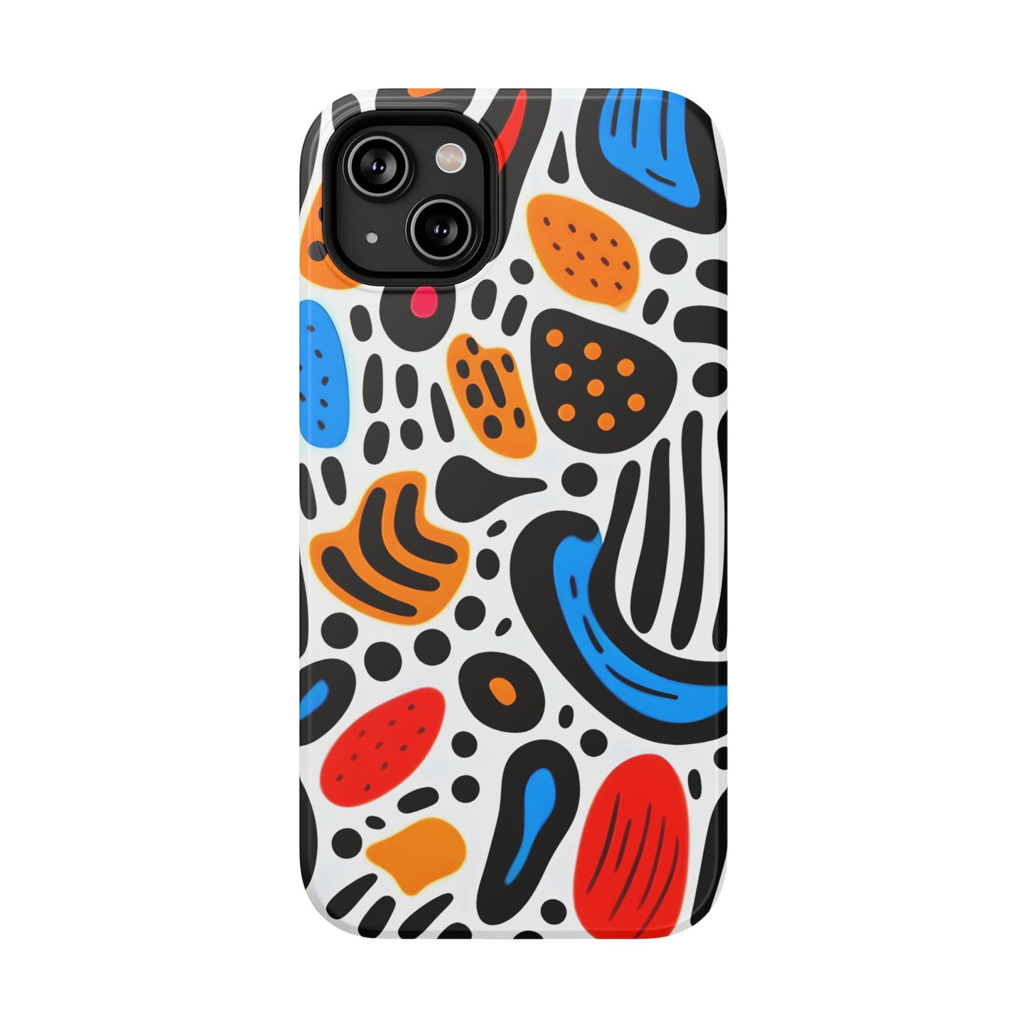 Colorful Abstract Doodle Phone Case – MagSafe Compatible for iPhone & Samsung Galaxy