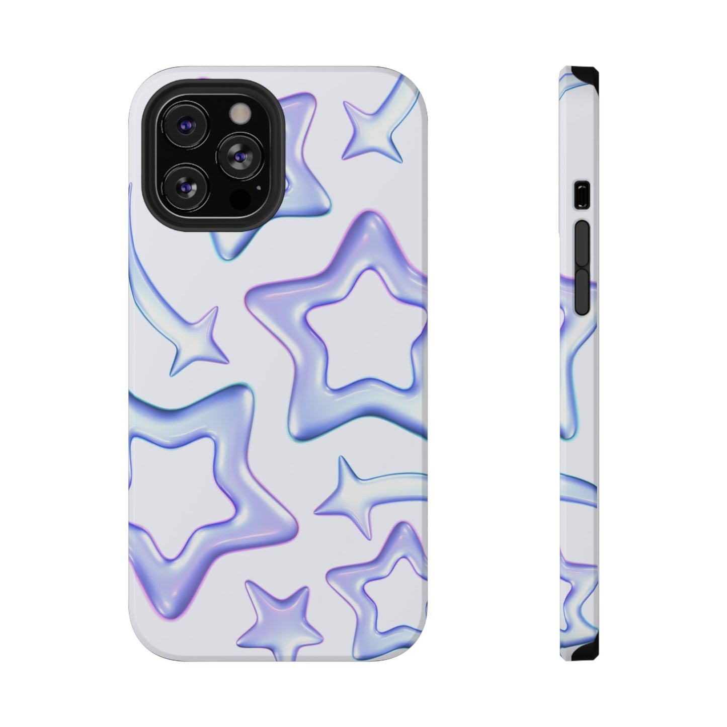 Y2K Iridescent Jelly Star Pattern Phone Case – MagSafe Compatible for iPhone & Samsung Galaxy