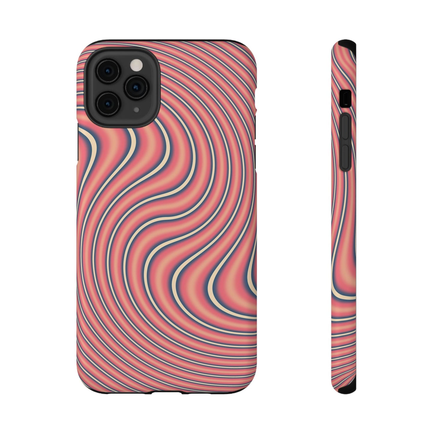 Hypnotic Wave Optical Illusion Phone Case – MagSafe Compatible for iPhone & Samsung Galaxy