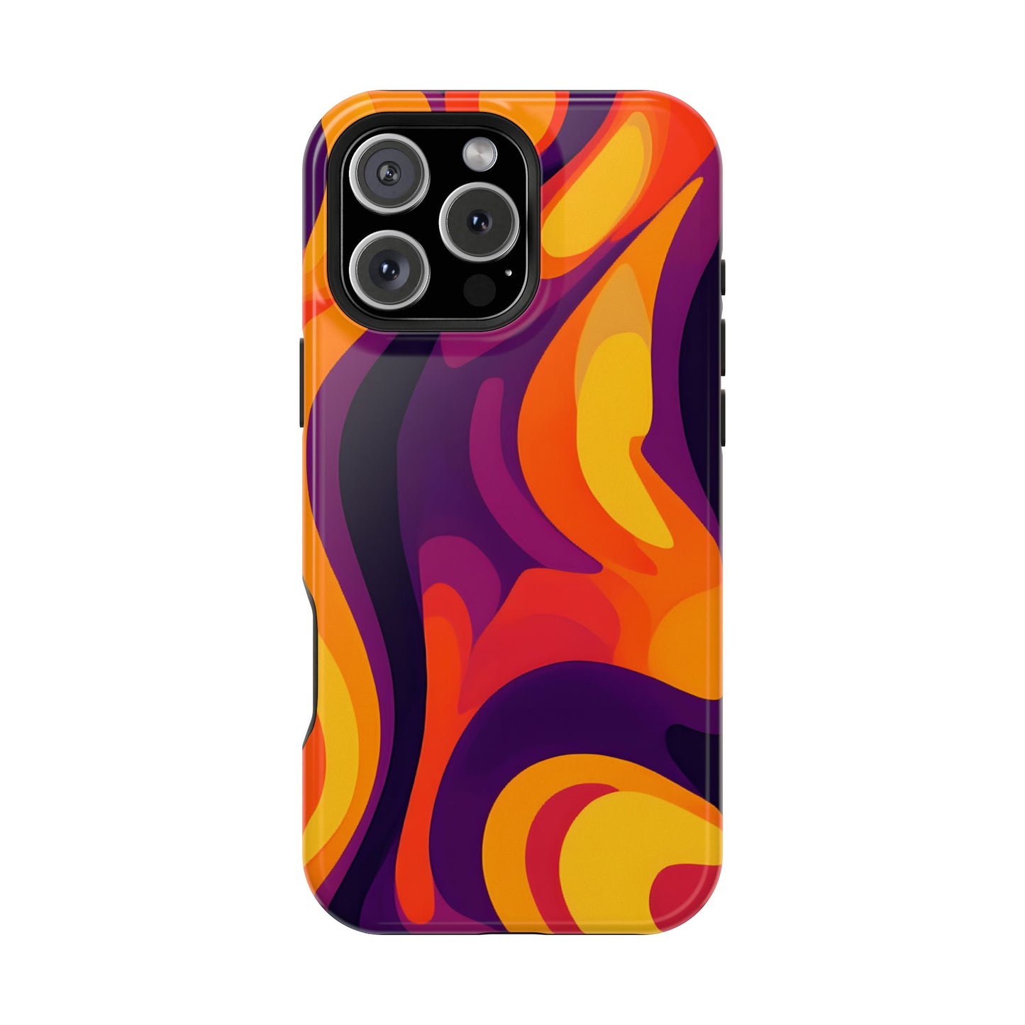 Fiery Abstract Swirls Phone Case – MagSafe Compatible for iPhone & Samsung Galaxy