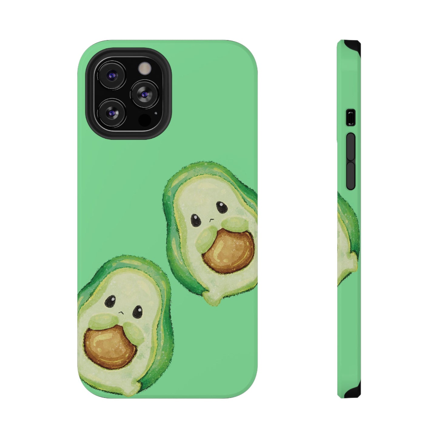 Kawaii Avocado Duo Phone Case – MagSafe Compatible for iPhone & Samsung Galaxy