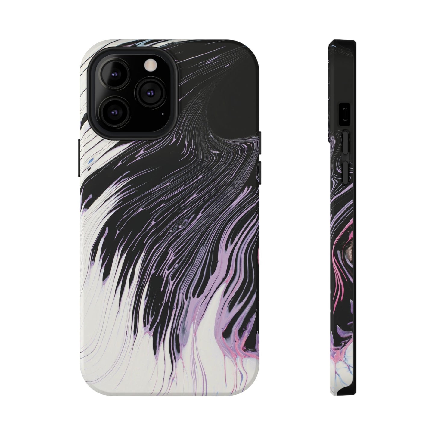Waves of Ink Abstract Brush Phone Case – MagSafe Compatible for iPhone & Samsung Galaxy