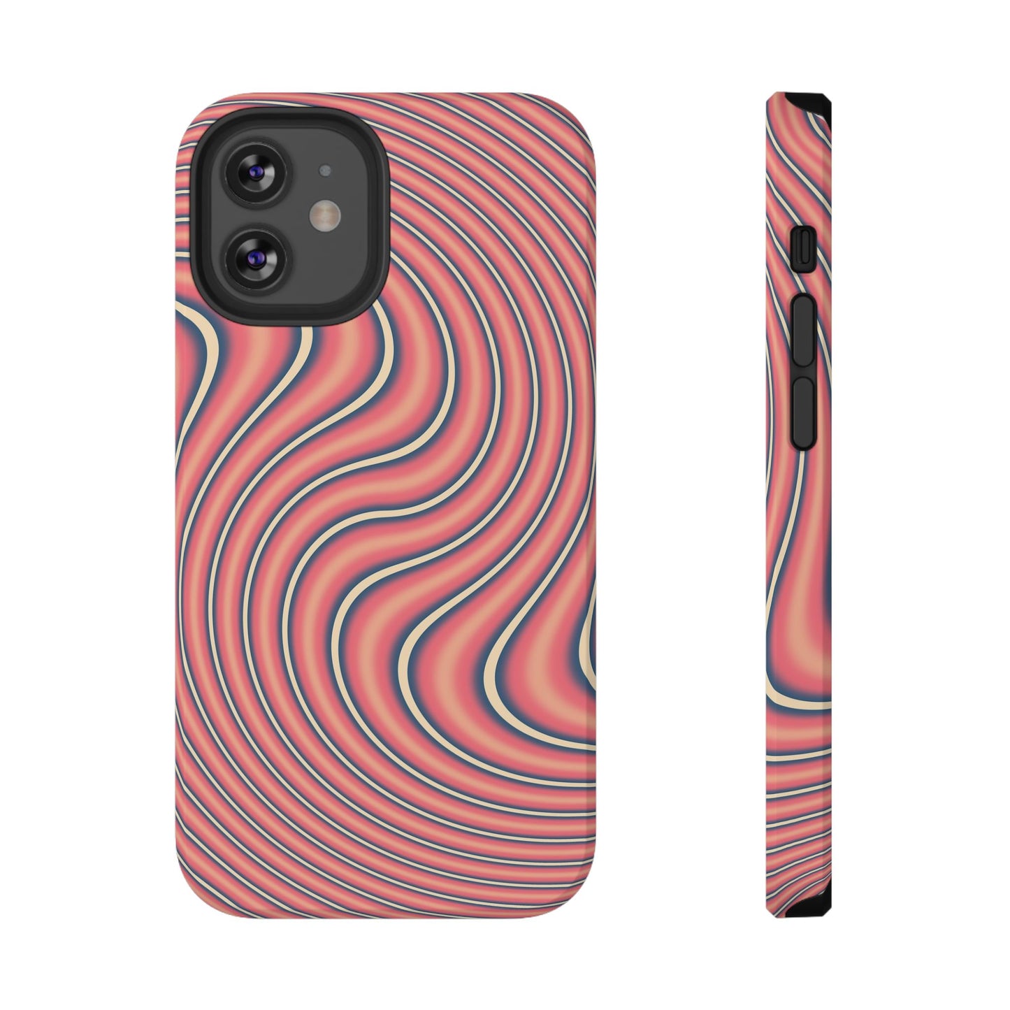 Hypnotic Wave Optical Illusion Phone Case – MagSafe Compatible for iPhone & Samsung Galaxy