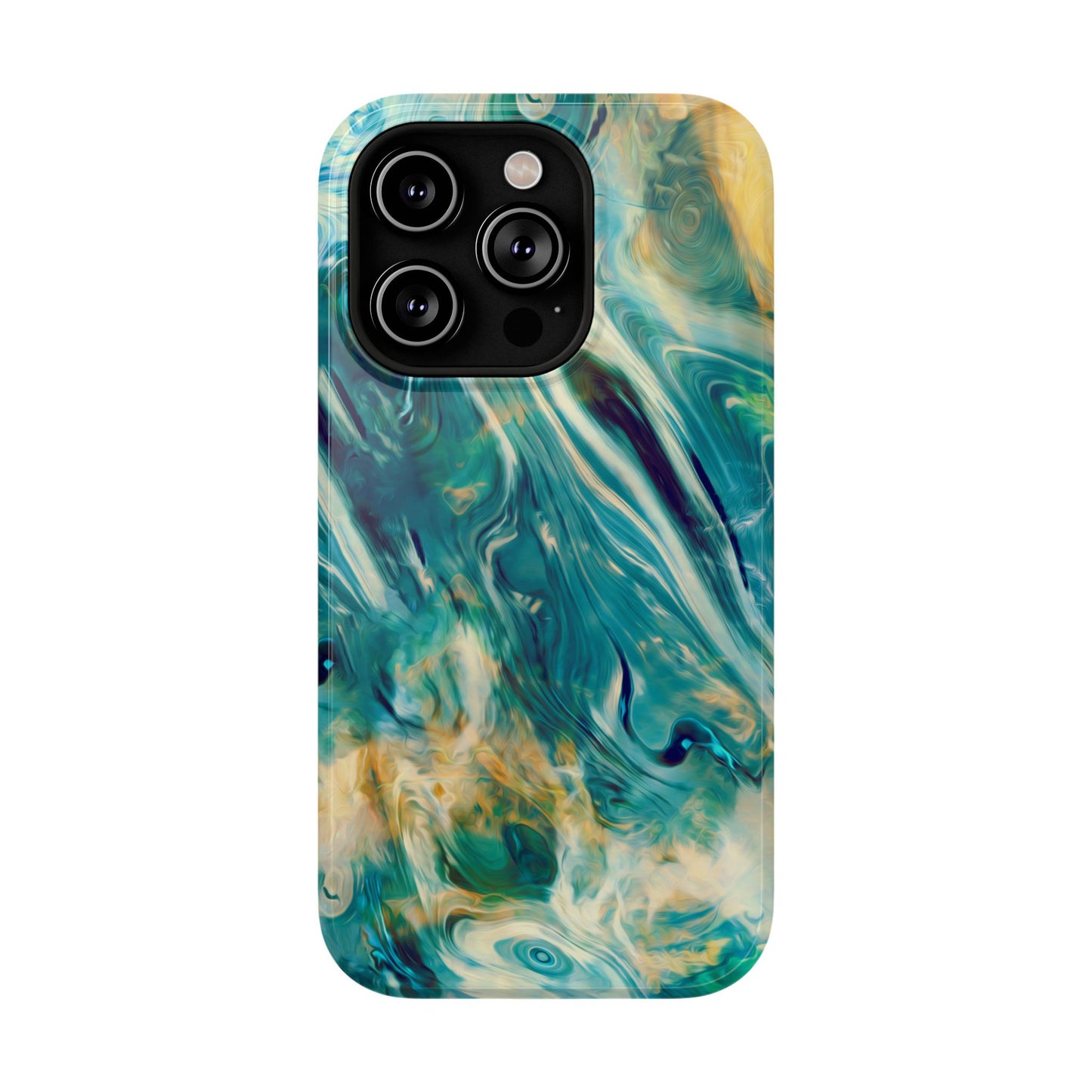 Oceanic Flow Abstract Phone Case – MagSafe Compatible for iPhone & Samsung Galaxy