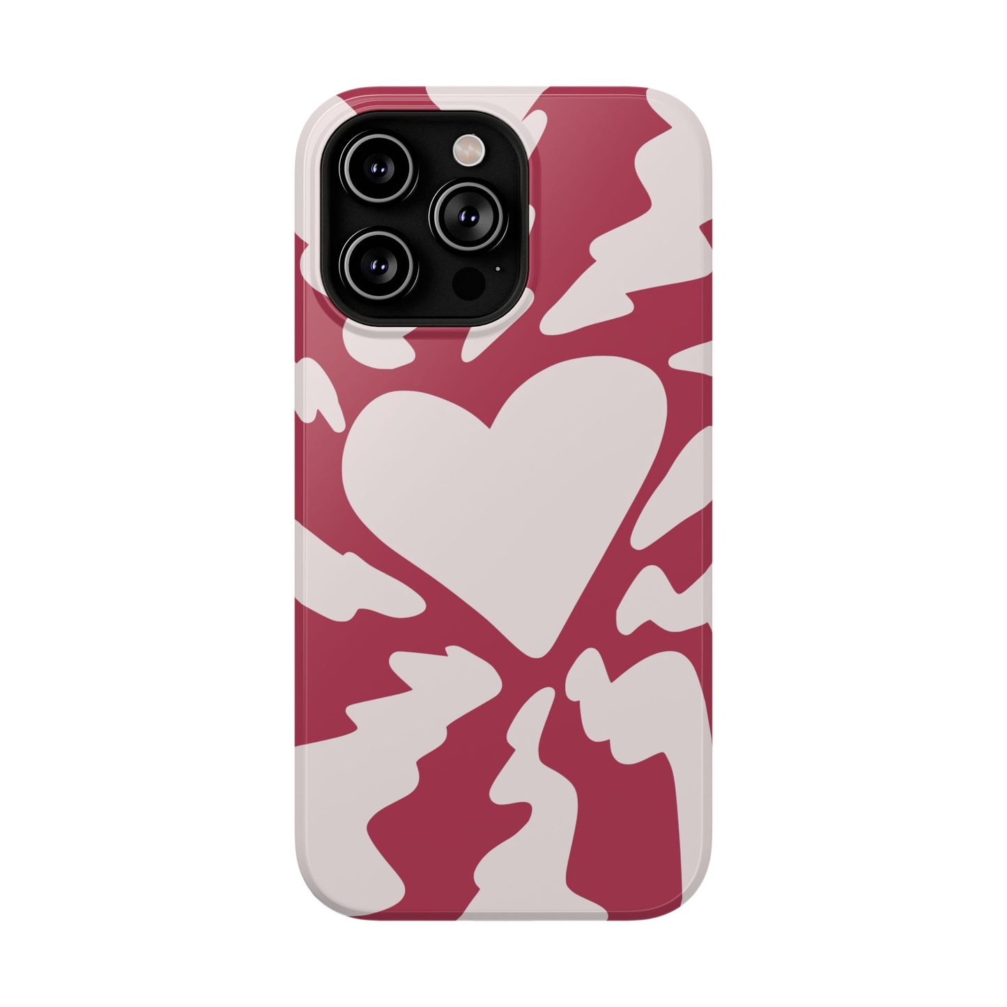 Bold Heartburst Abstract Phone Case – MagSafe Compatible for iPhone & Samsung Galaxy