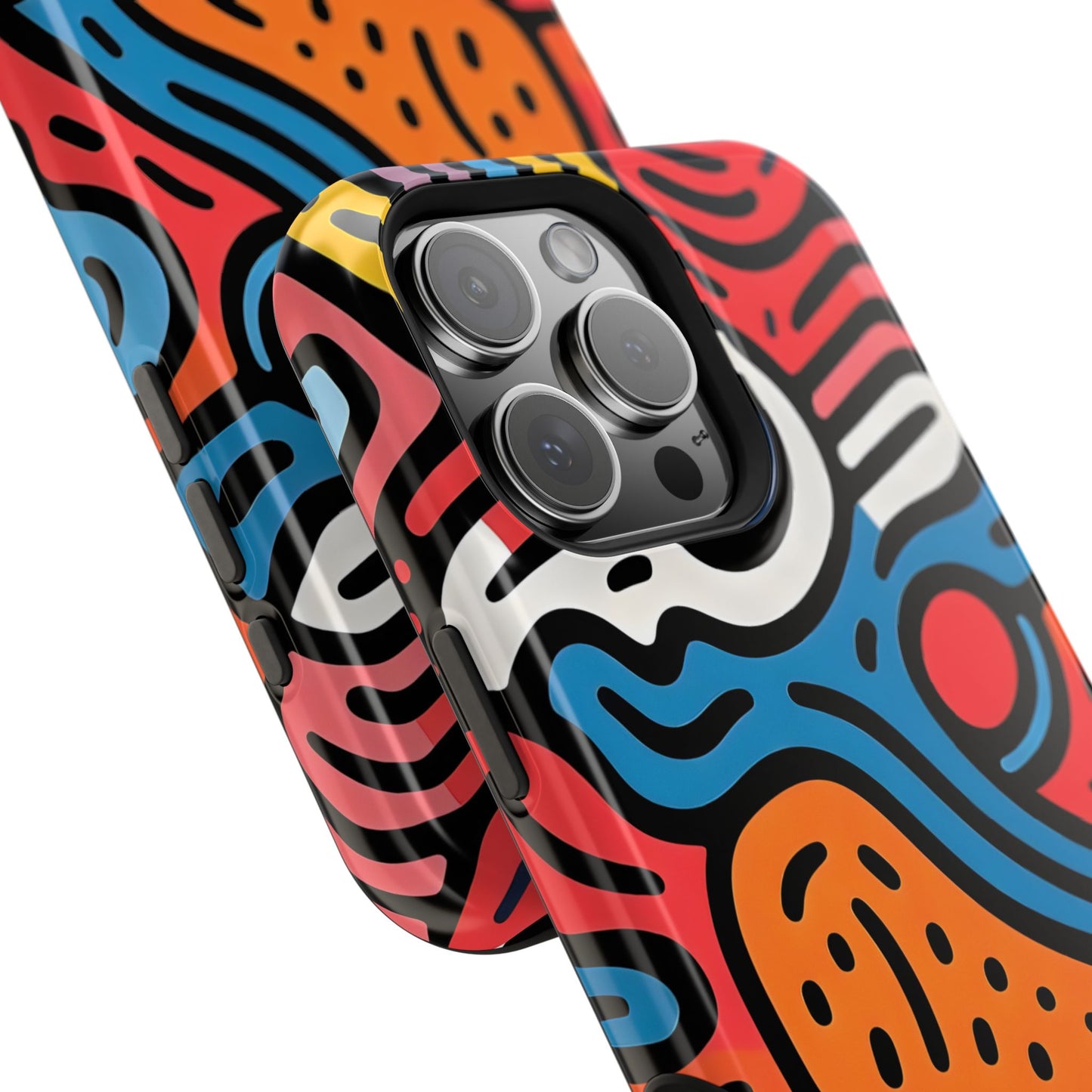 Bold Abstract Doodle Phone Case – MagSafe Compatible for iPhone & Samsung Galaxy