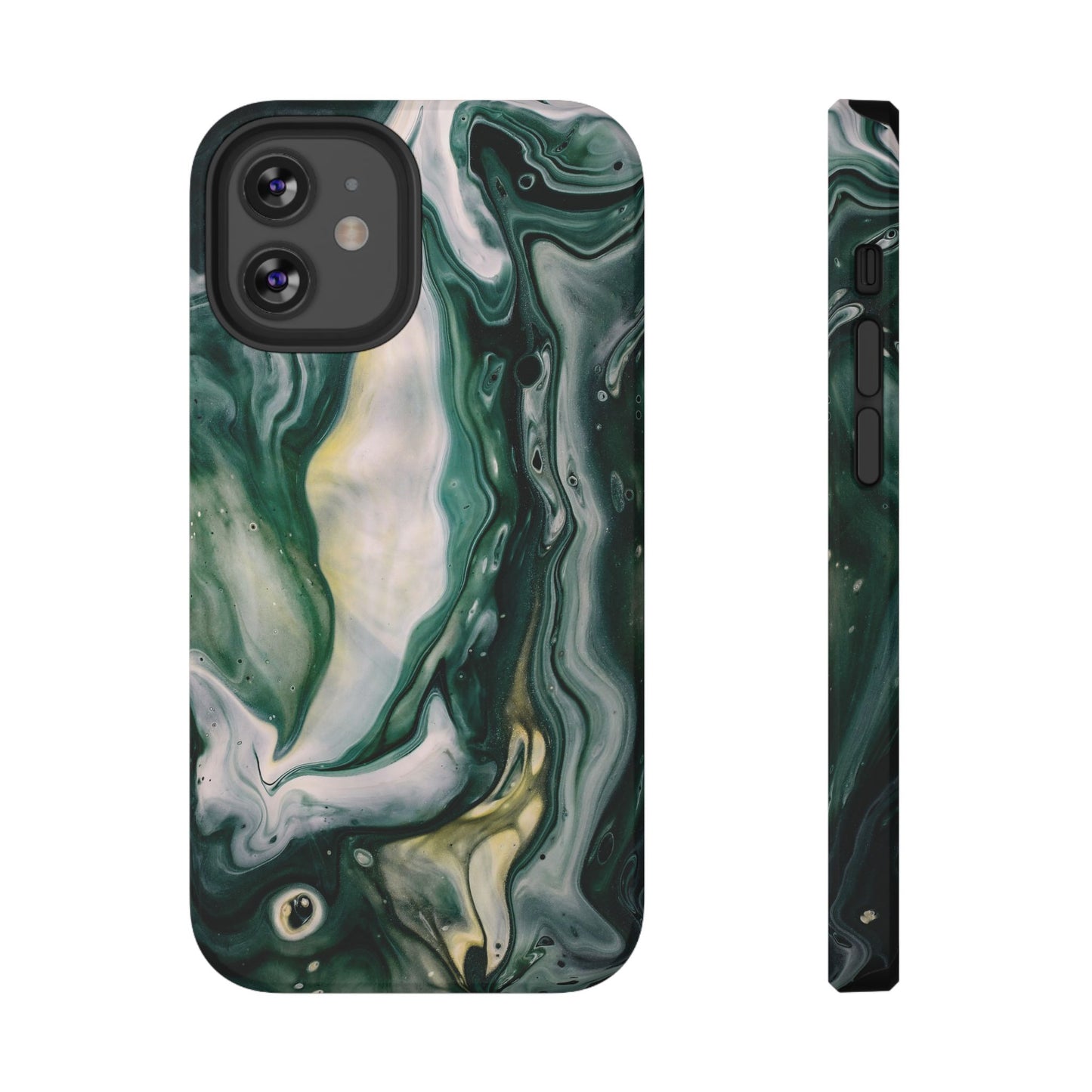Mystic Forest Marble Swirl Phone Case – MagSafe Compatible for iPhone & Samsung Galaxy