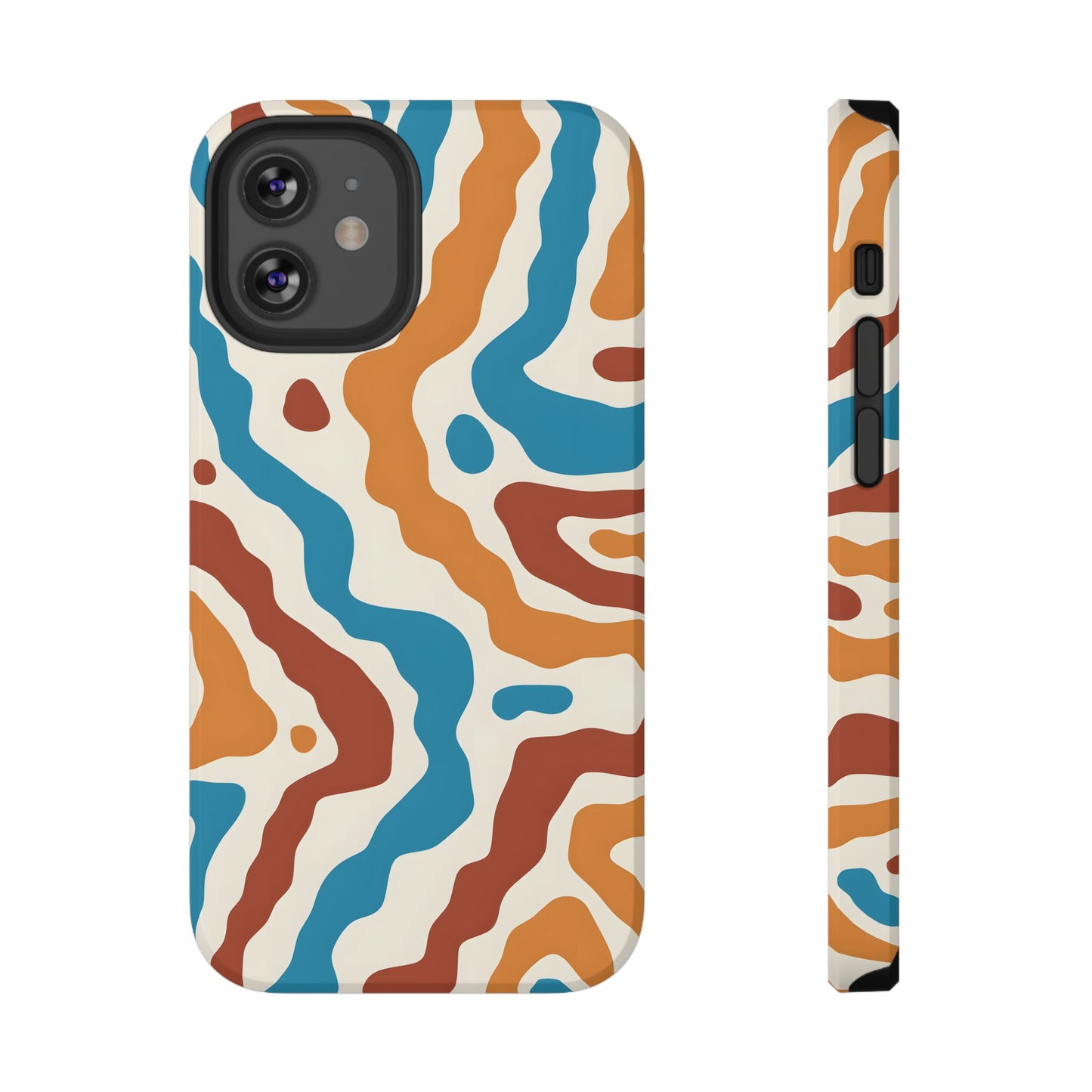 Abstract Retro Wave Phone Case – MagSafe Compatible for iPhone & Samsung Galaxy