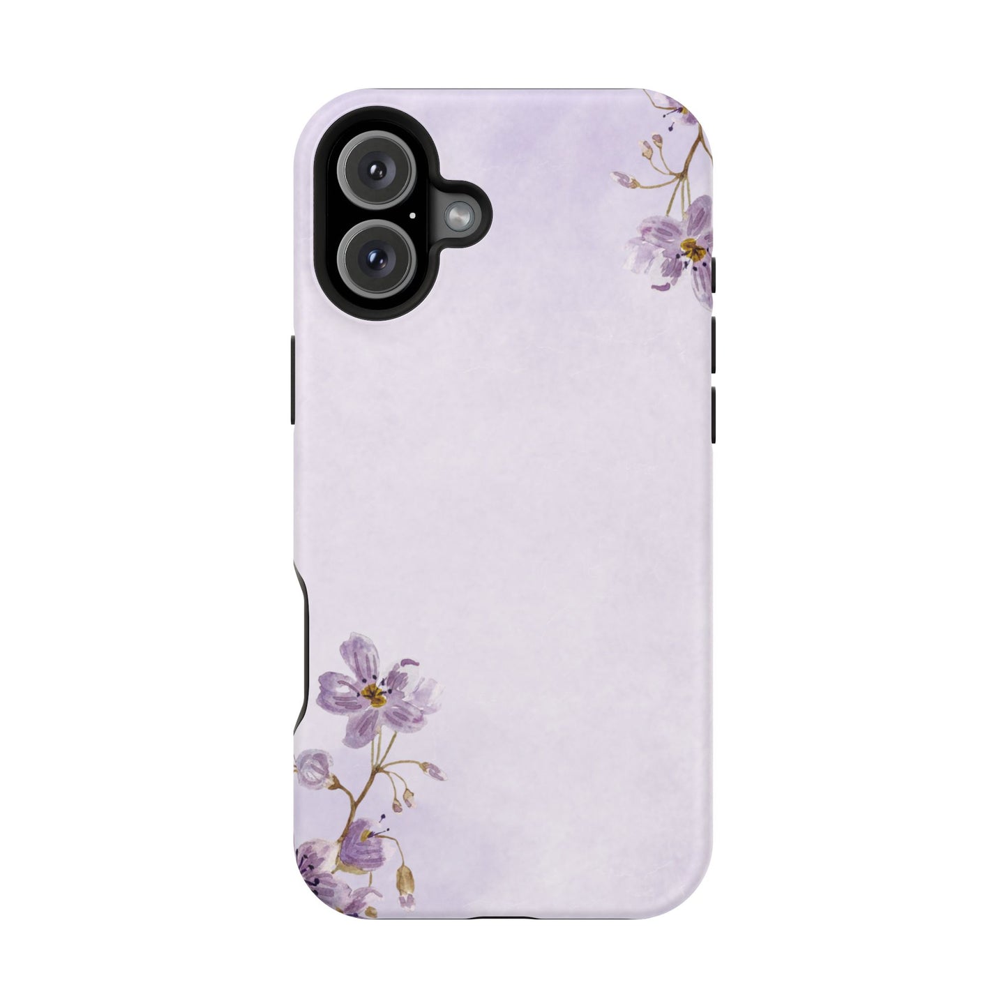 Lavender Blossom Minimal Floral Phone Case – MagSafe Compatible for iPhone & Samsung Galaxy