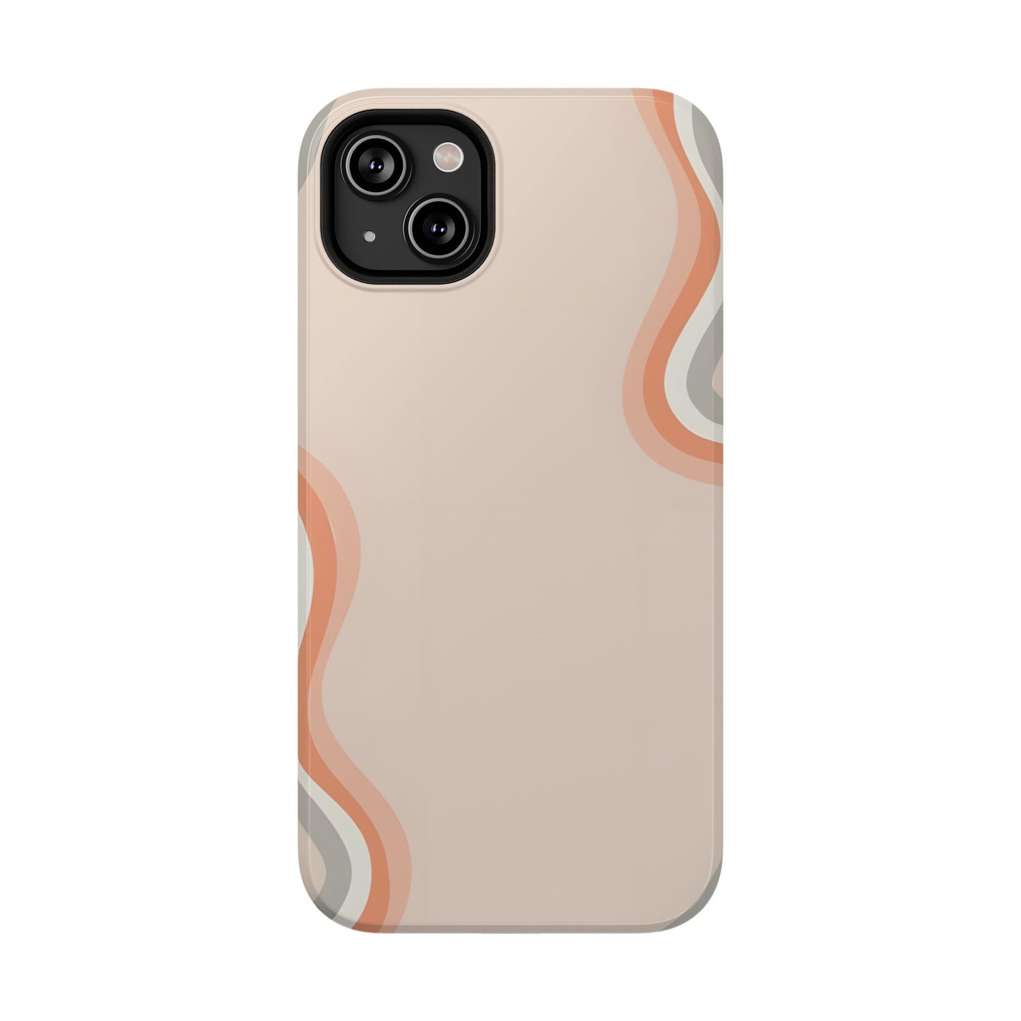 Minimalist Neutral Wavy Phone Case – MagSafe Compatible for iPhone & Samsung Galaxy