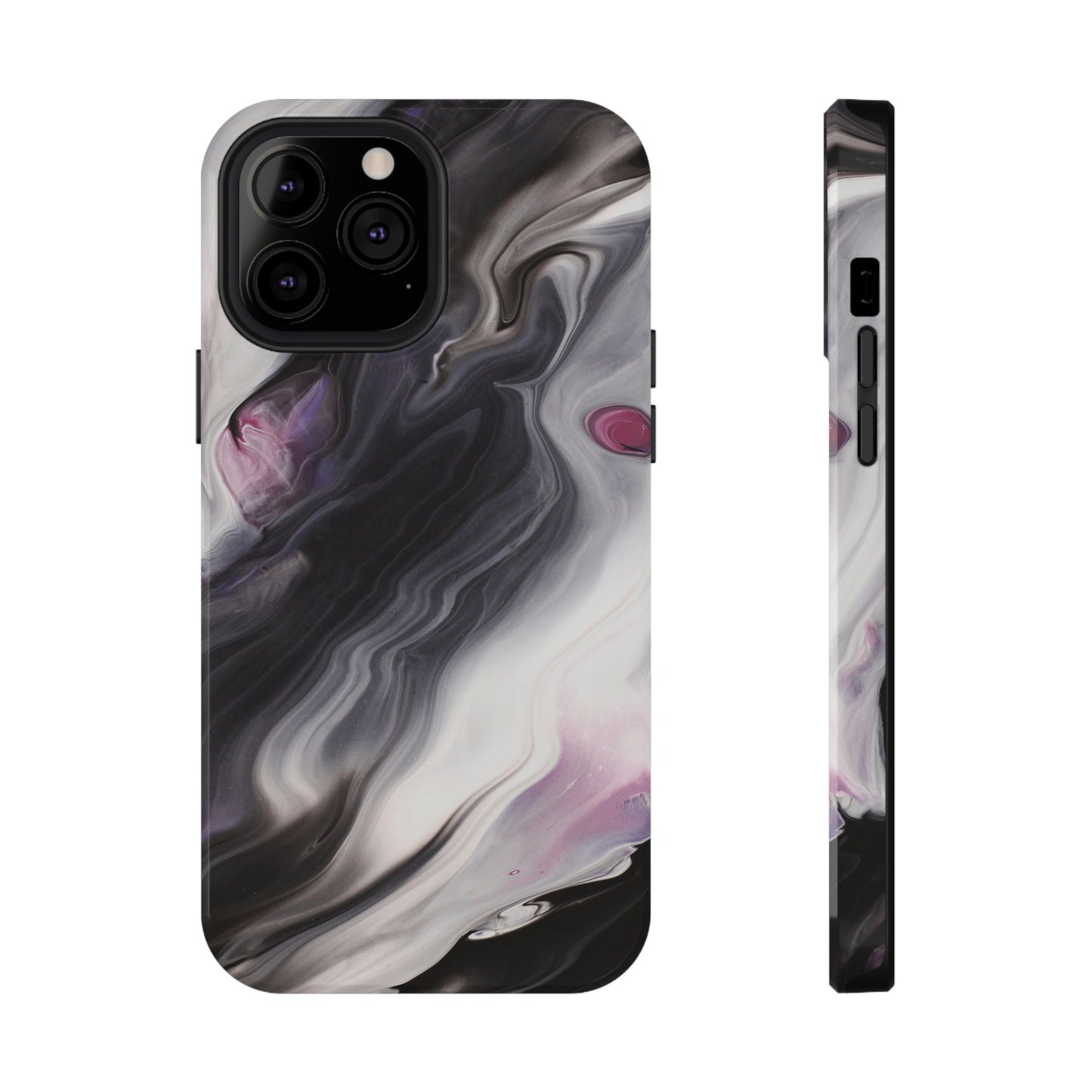 Galaxy Smoke Noir Marble Phone Case – MagSafe Compatible for iPhone & Samsung Galaxy
