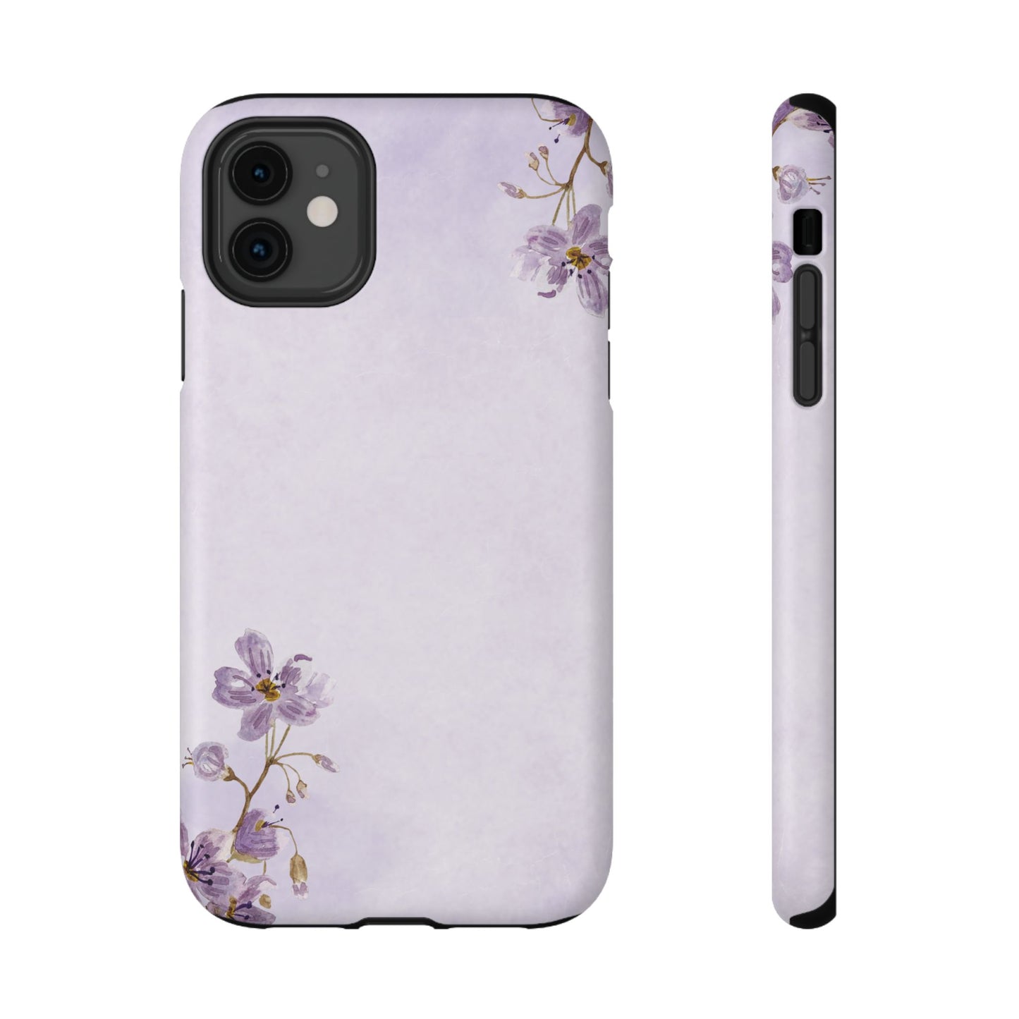 Lavender Blossom Minimal Floral Phone Case – MagSafe Compatible for iPhone & Samsung Galaxy