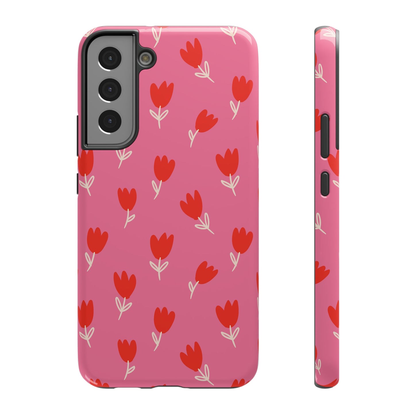 Red Tulip Bloom Phone Case – MagSafe Compatible for iPhone & Samsung Galaxy
